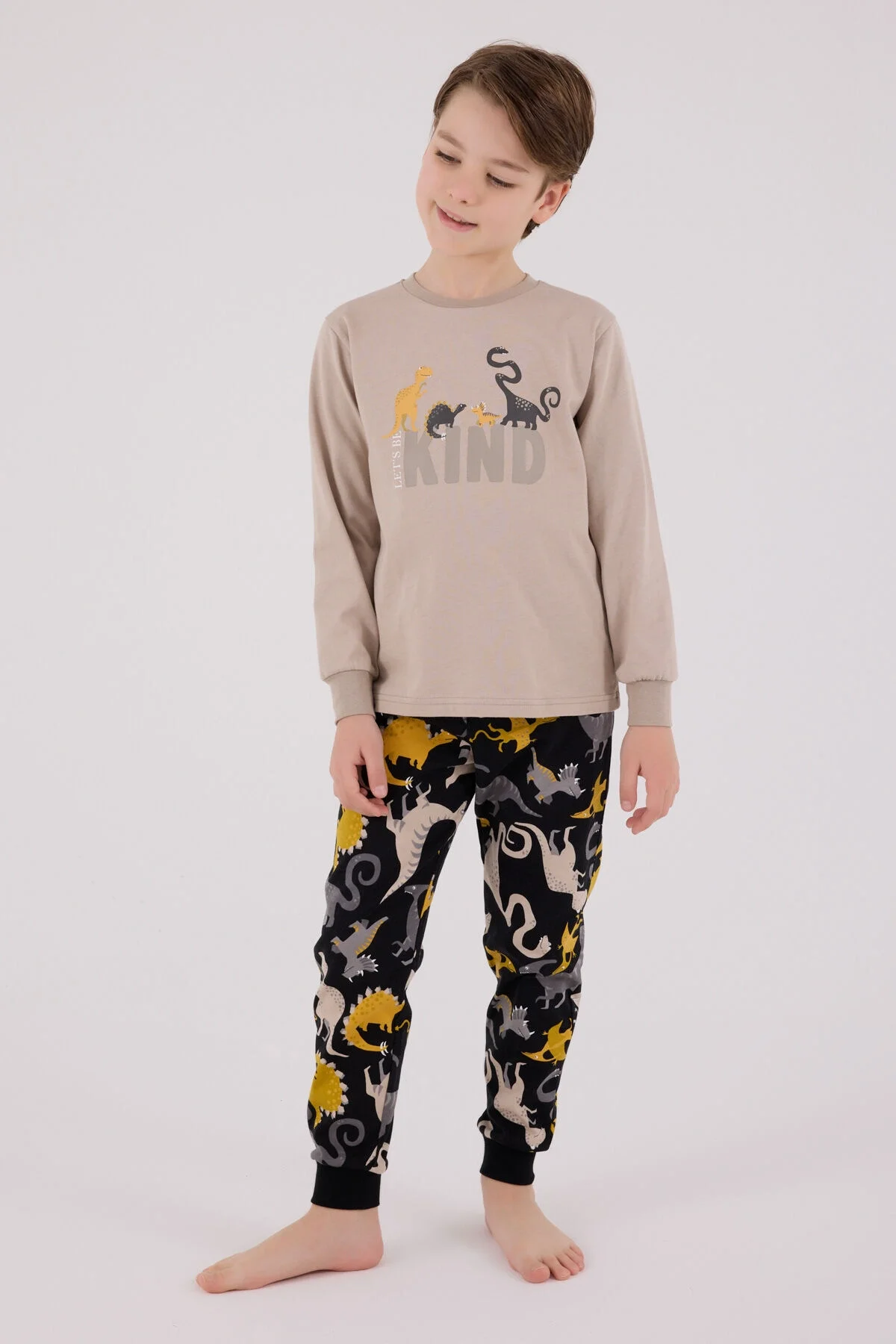 Rolypoly Erkek Çocuk Kahverengi Pijama Takımı