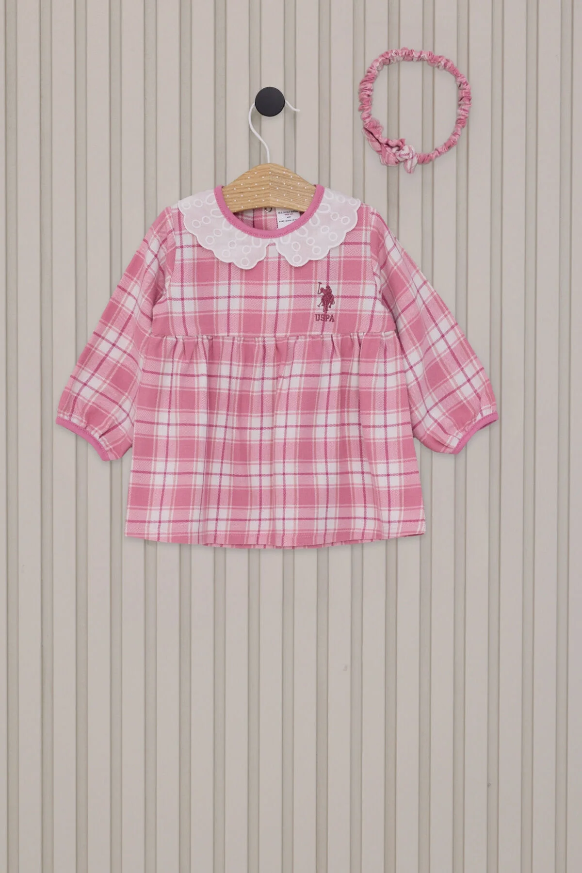 U.S. Polo Assn Kız Bebek Pembe Elbise