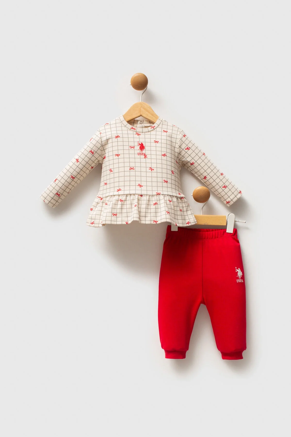 U.S. Polo Assn Kız Bebek Beyaz Takım