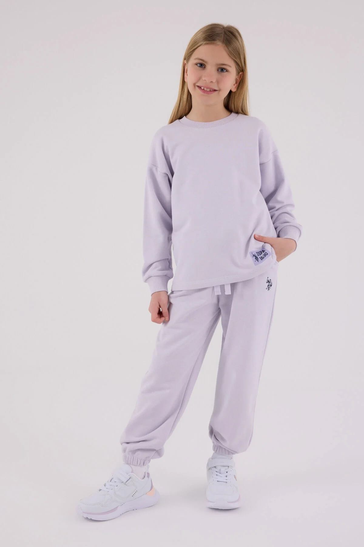 U.S. Polo Assn Kız Çocuk Mor Eşofman Takımı