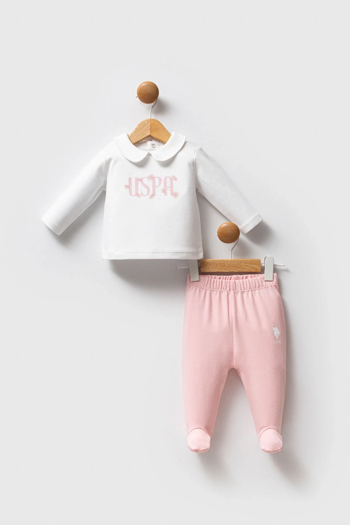 U.S. Polo Assn Kız Bebek Beyaz Takım