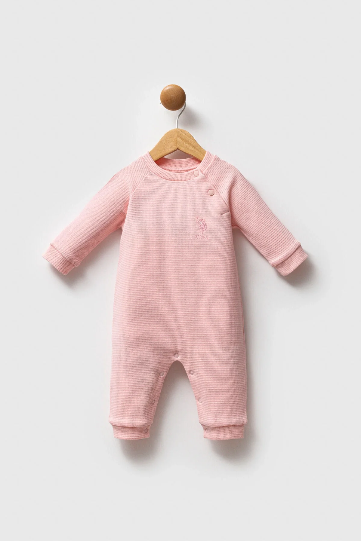 U.S. Polo Assn Kız Bebek Pembe Tulum