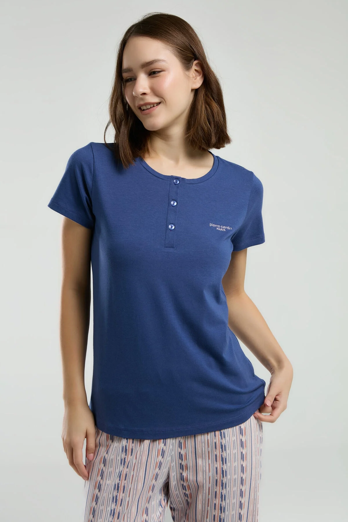 Pierre Cardin Kadın Mavi Pijama Takımı