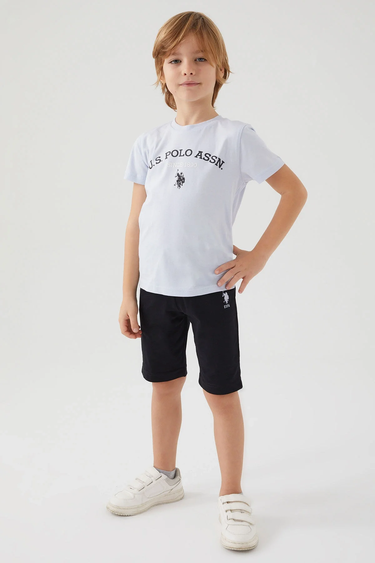 U.S. Polo Assn Erkek Çocuk Mavi Bermuda Takım