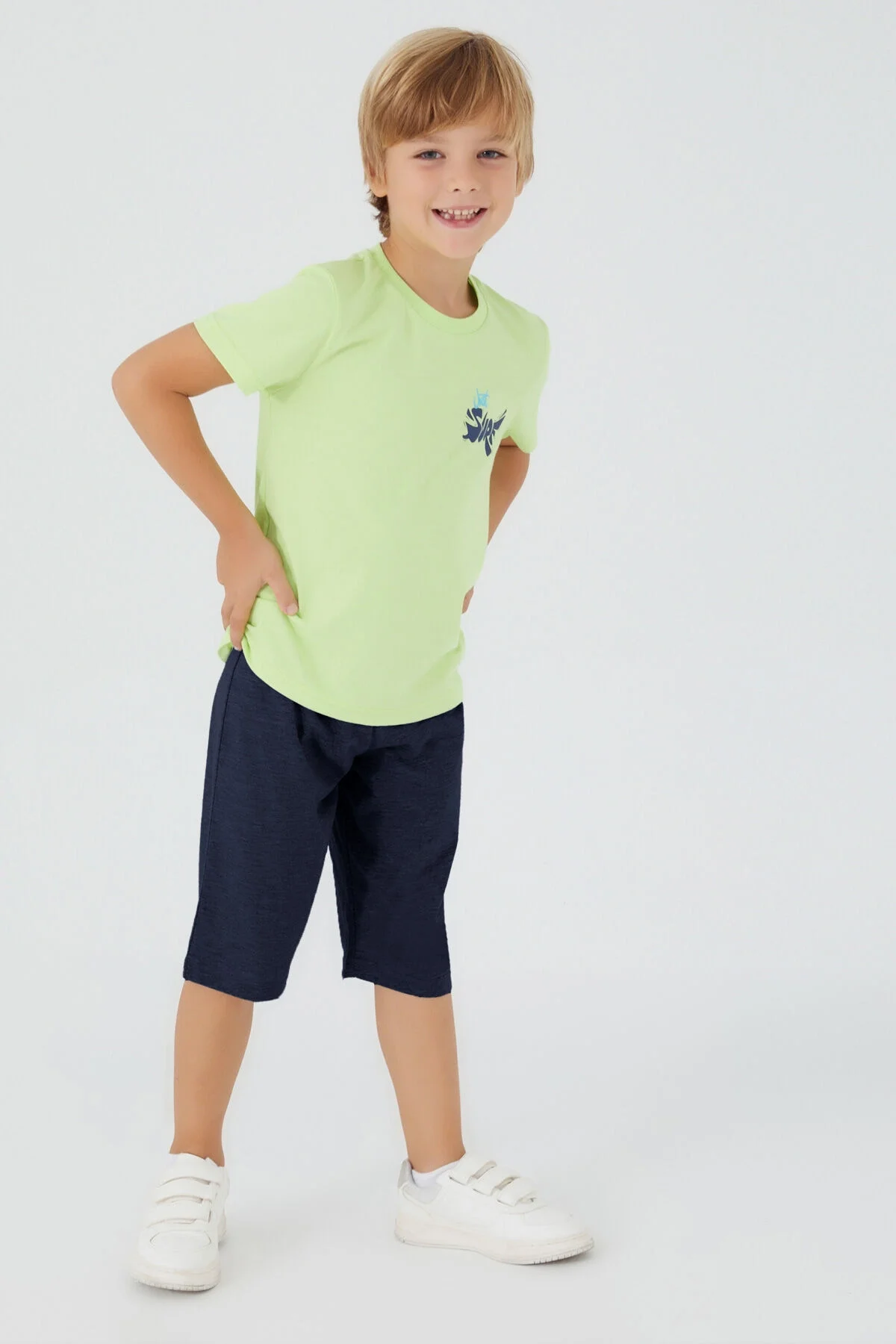 Rolypoly Erkek Çocuk Yeşil Kapri Takım