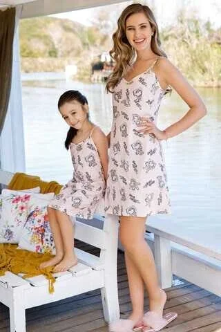 Kız Çocuk Desenli Pijama Takımı