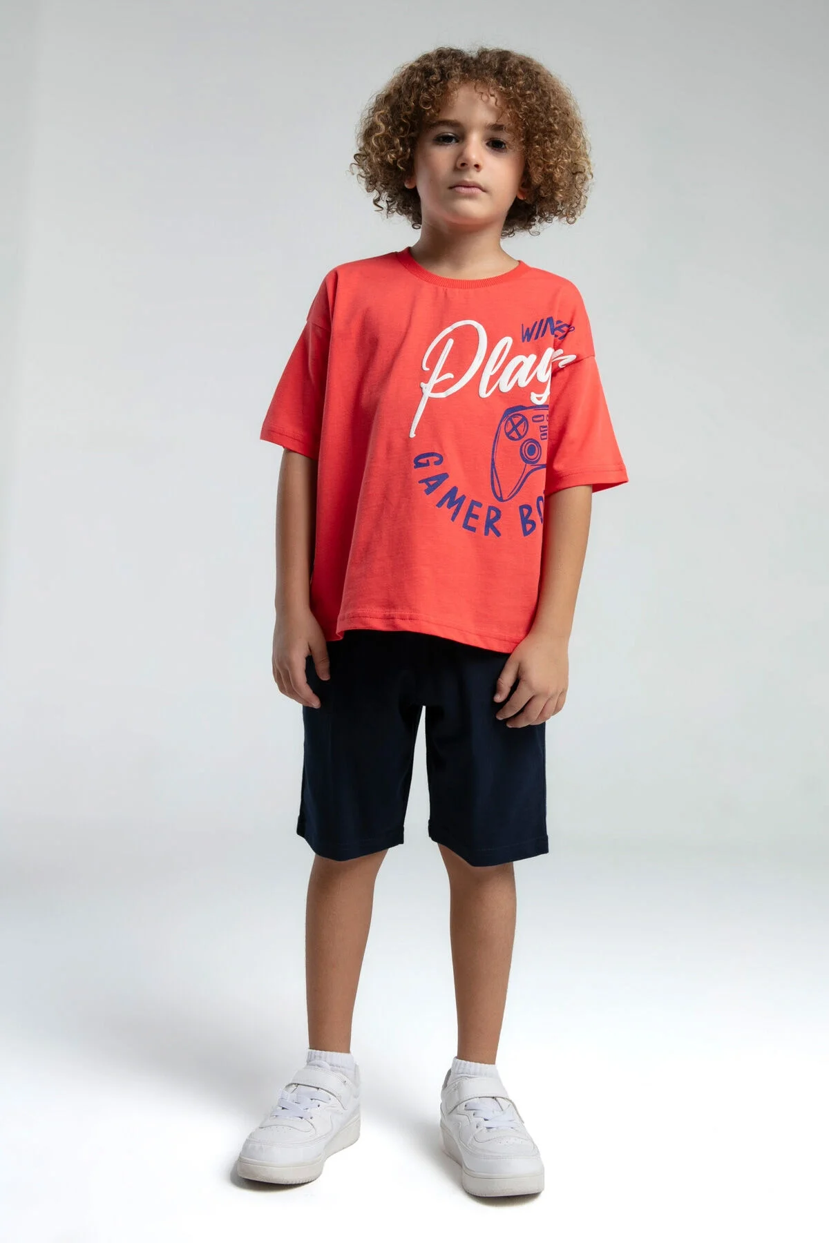 Rolypoly Erkek Çocuk Kırmızı Bermuda Takım