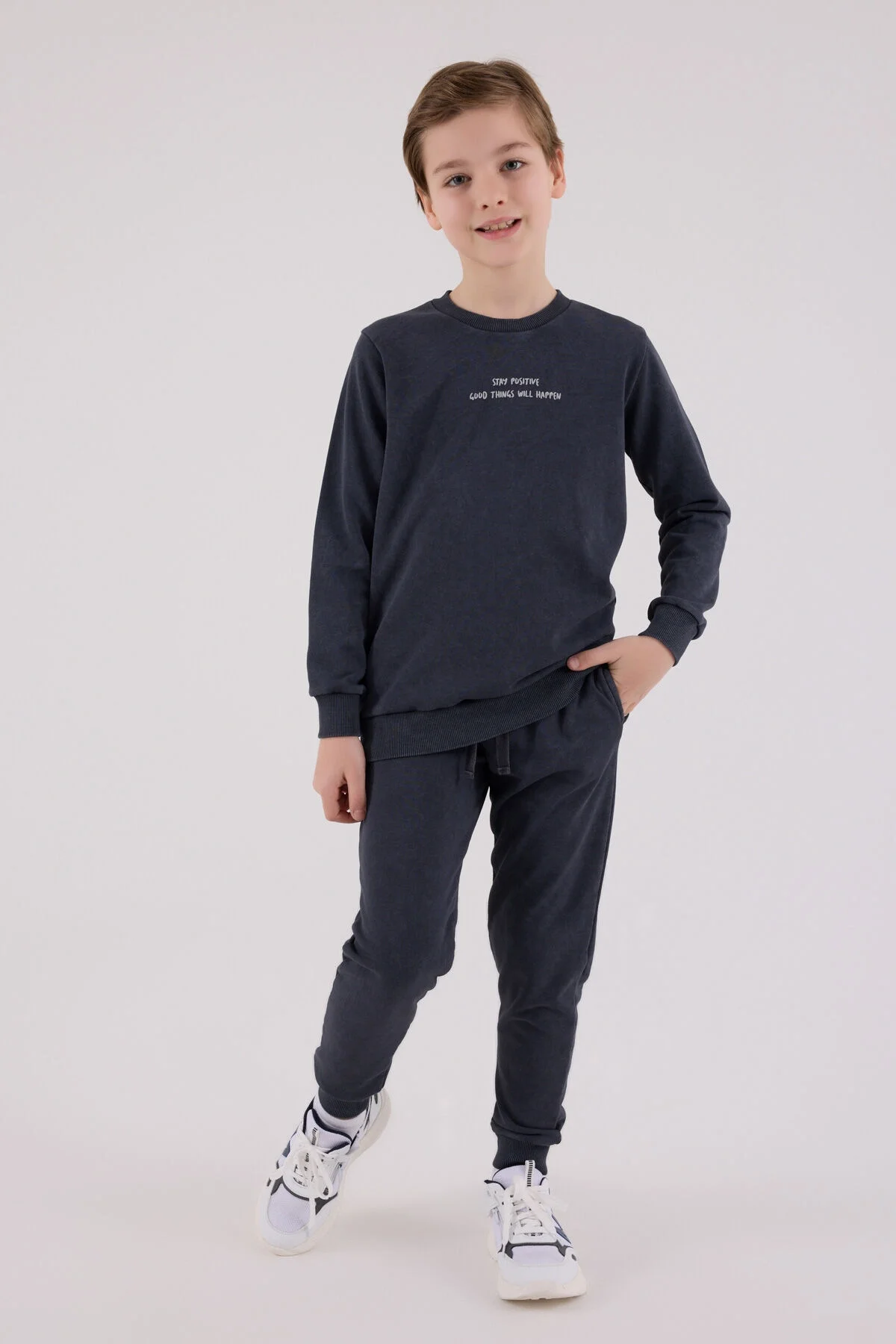 Rolypoly Erkek Çocuk Antrasit Eşofman Takımı