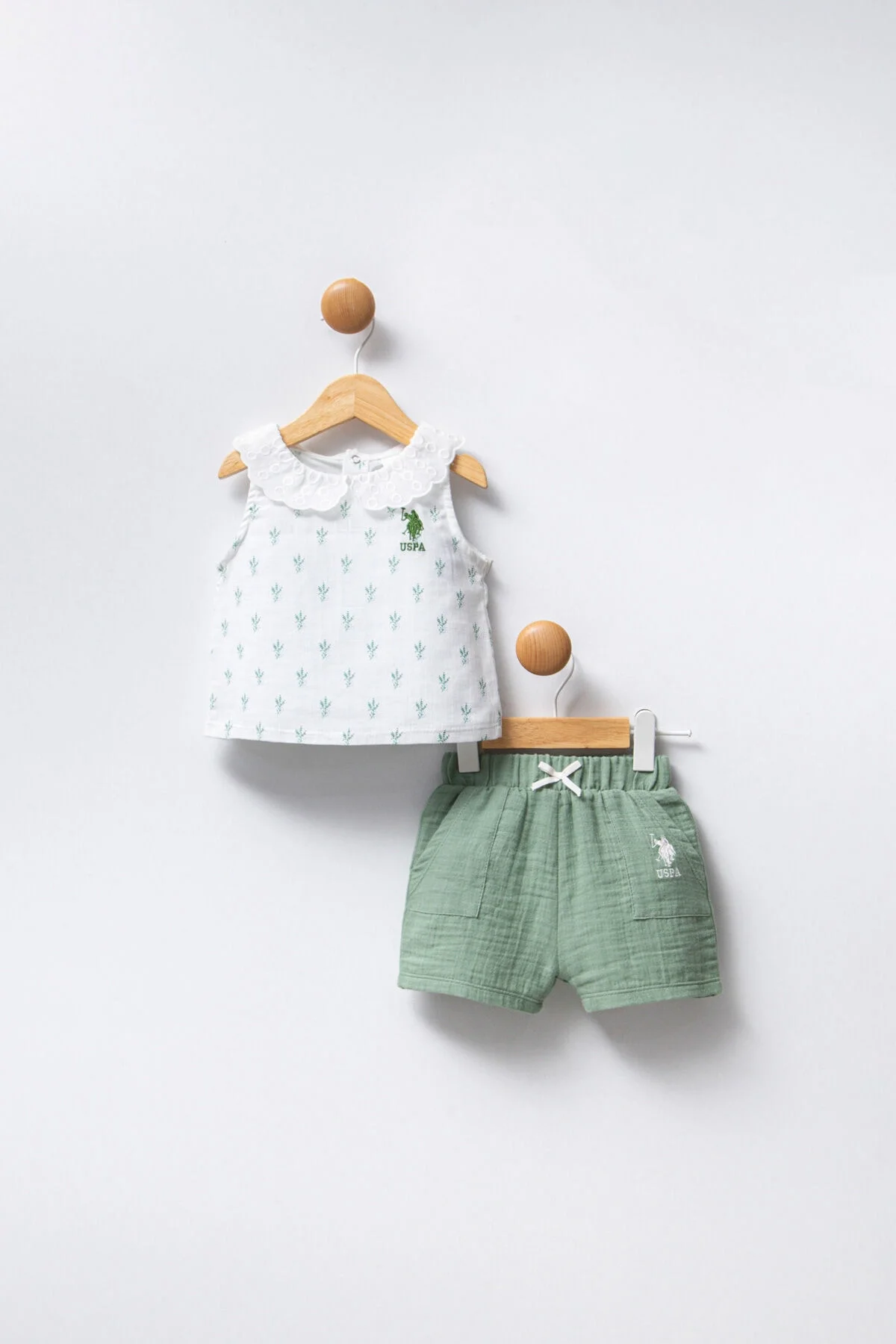 U.S. Polo Assn Kız Bebek Beyaz Takım