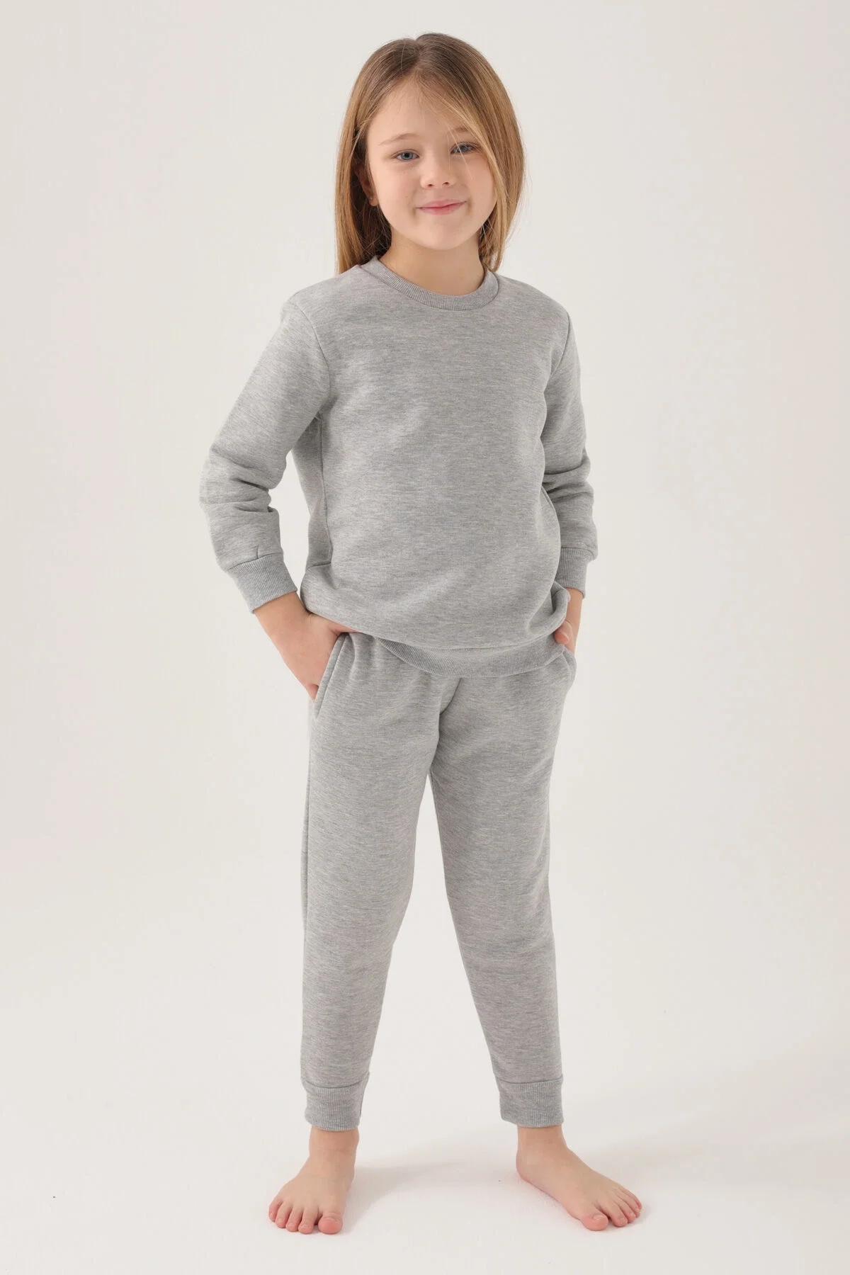 Rolypoly Kız Çocuk Gri Eşofman Takımı