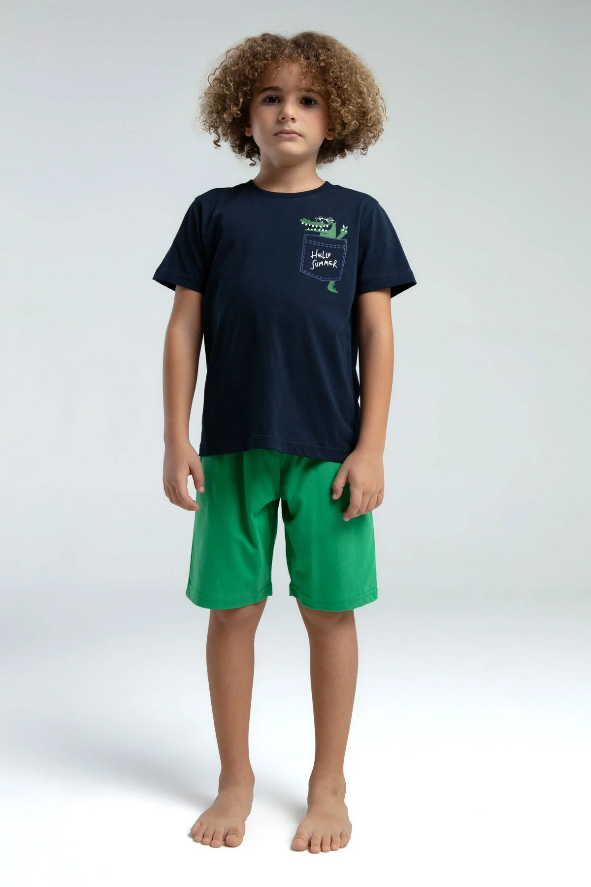 Rolypoly Erkek Çocuk Lacivert Bermuda Takım