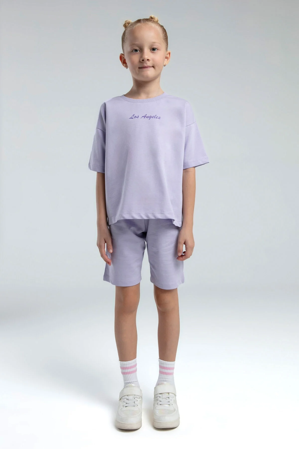 Rolypoly Kız Çocuk Mor Bermuda Takım