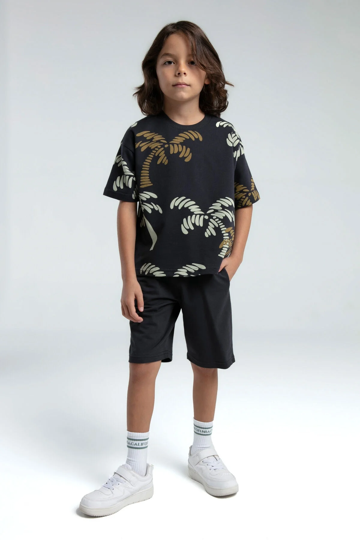 Rolypoly Erkek Çocuk Antrasit Bermuda Takım