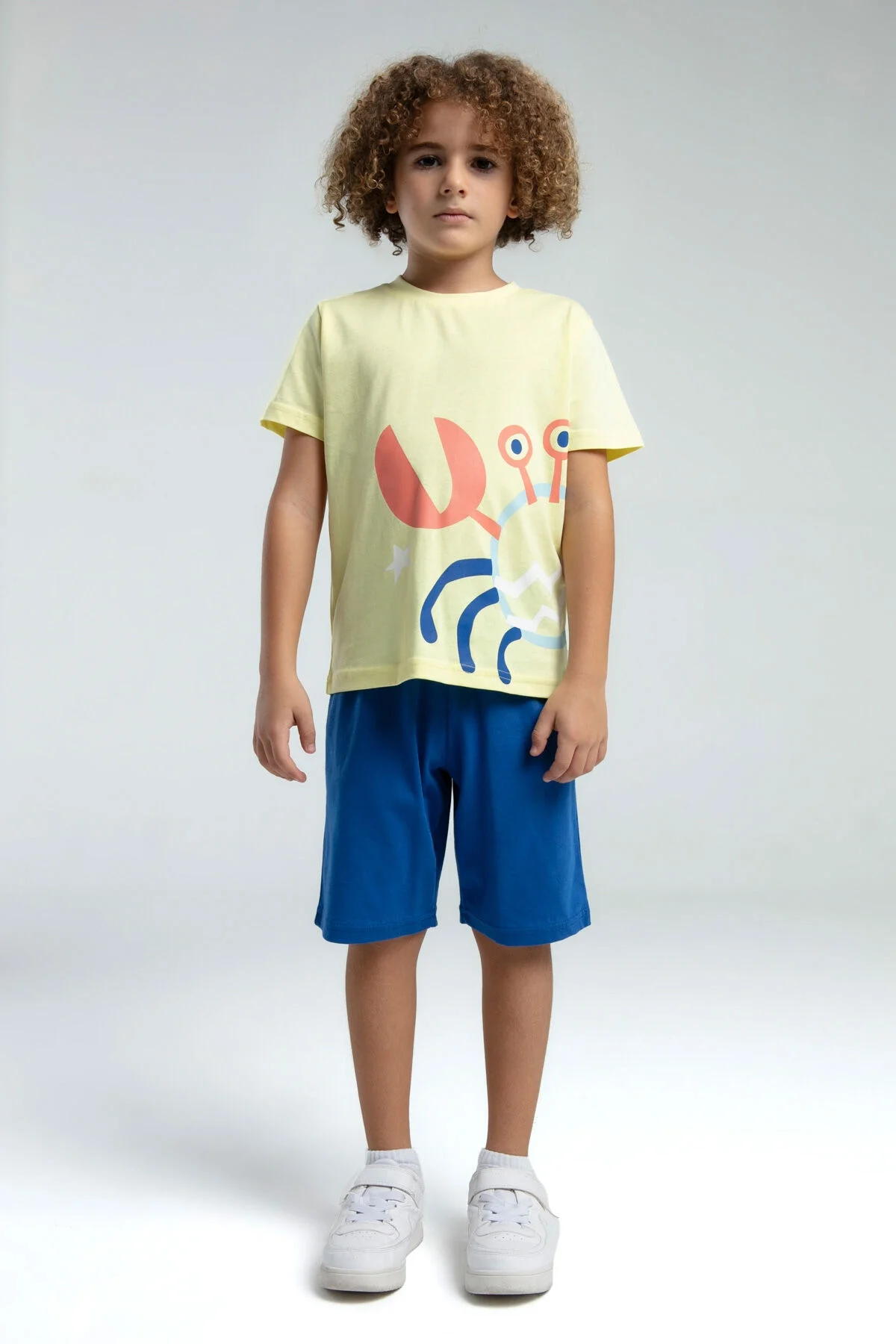 Rolypoly Erkek Çocuk Sarı Bermuda Takım