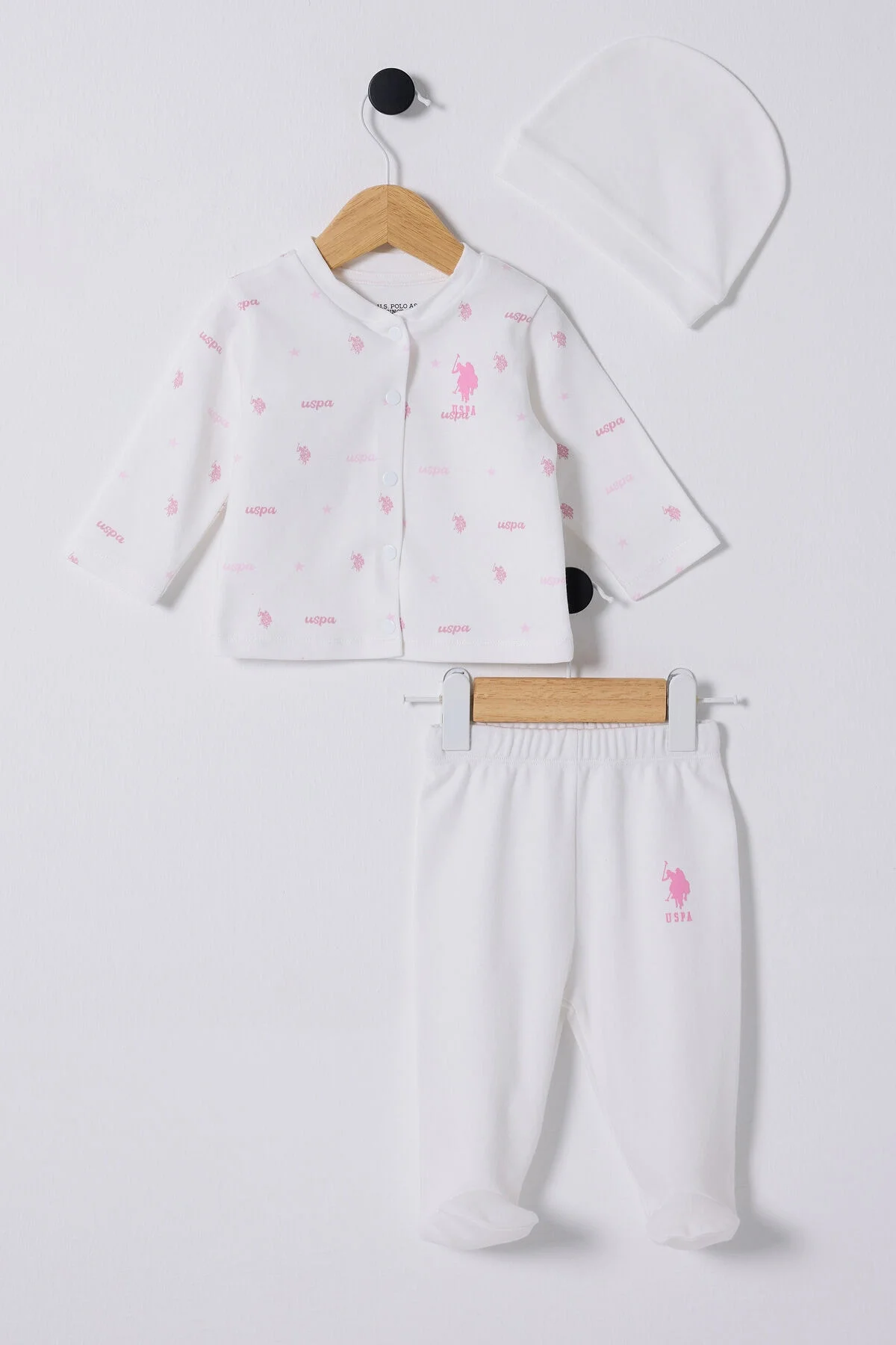 U.S. Polo Assn Kız Bebek Beyaz Takım