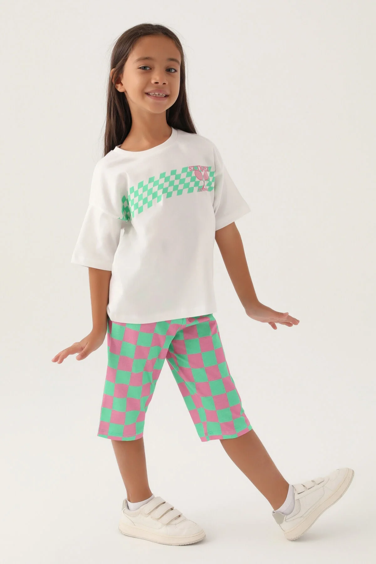 Rolypoly Kız Çocuk Krem Kapri Takımı