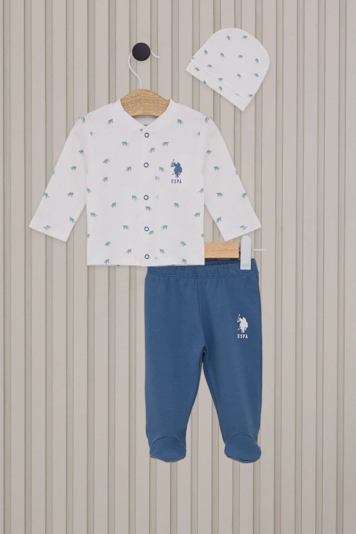 U.S. Polo Assn Erkek Bebek Beyaz Takım