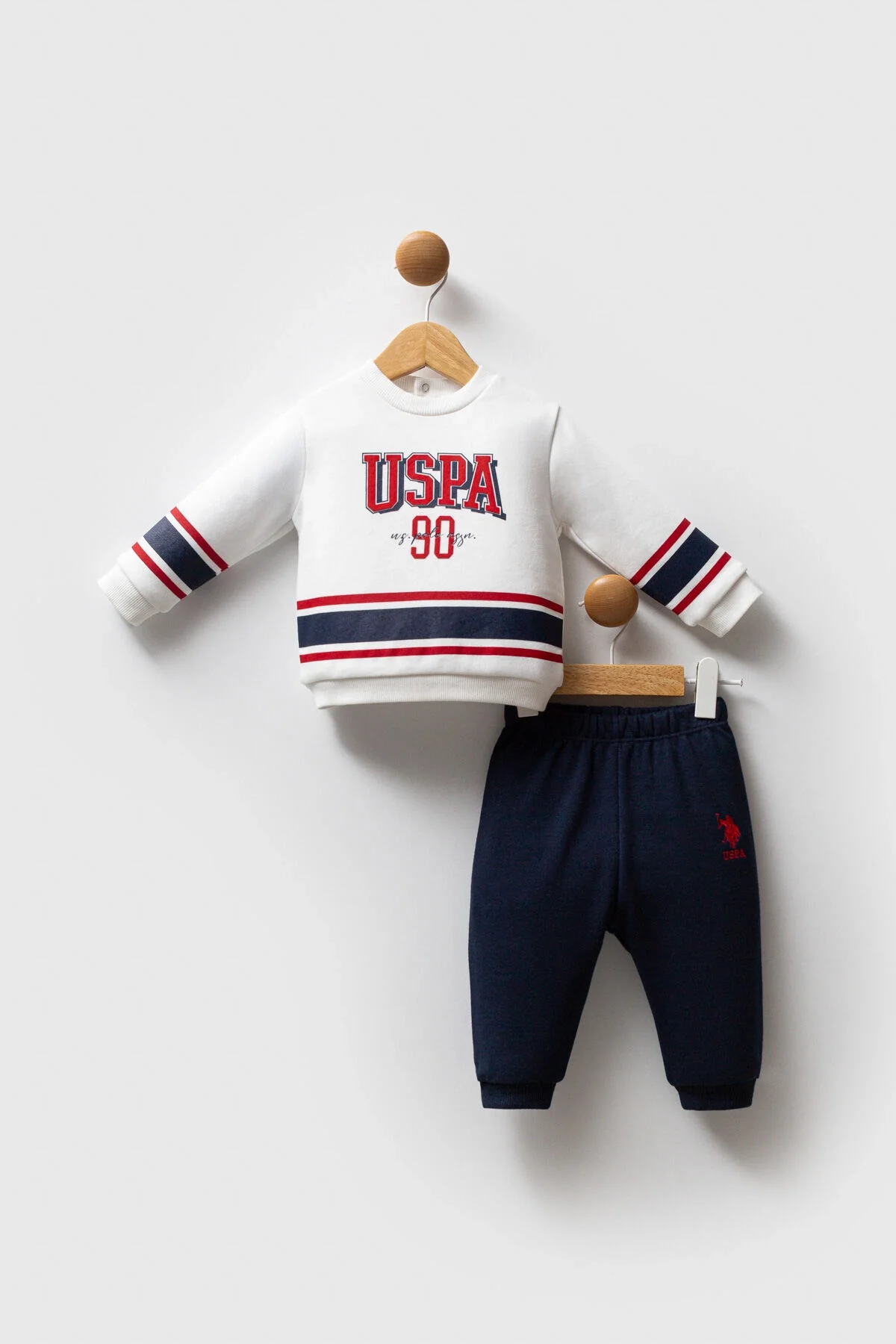 U.S. Polo Assn Erkek Bebek Beyaz Takım