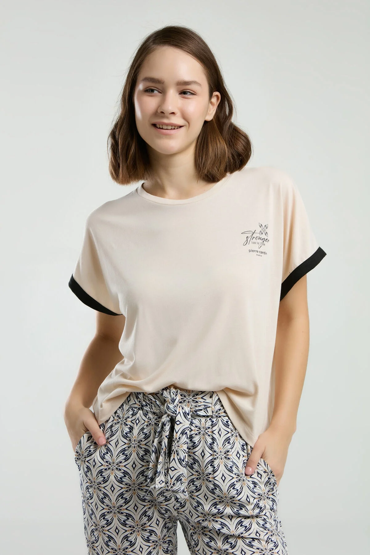 Pierre Cardin Kadın Krem Pijama Takımı