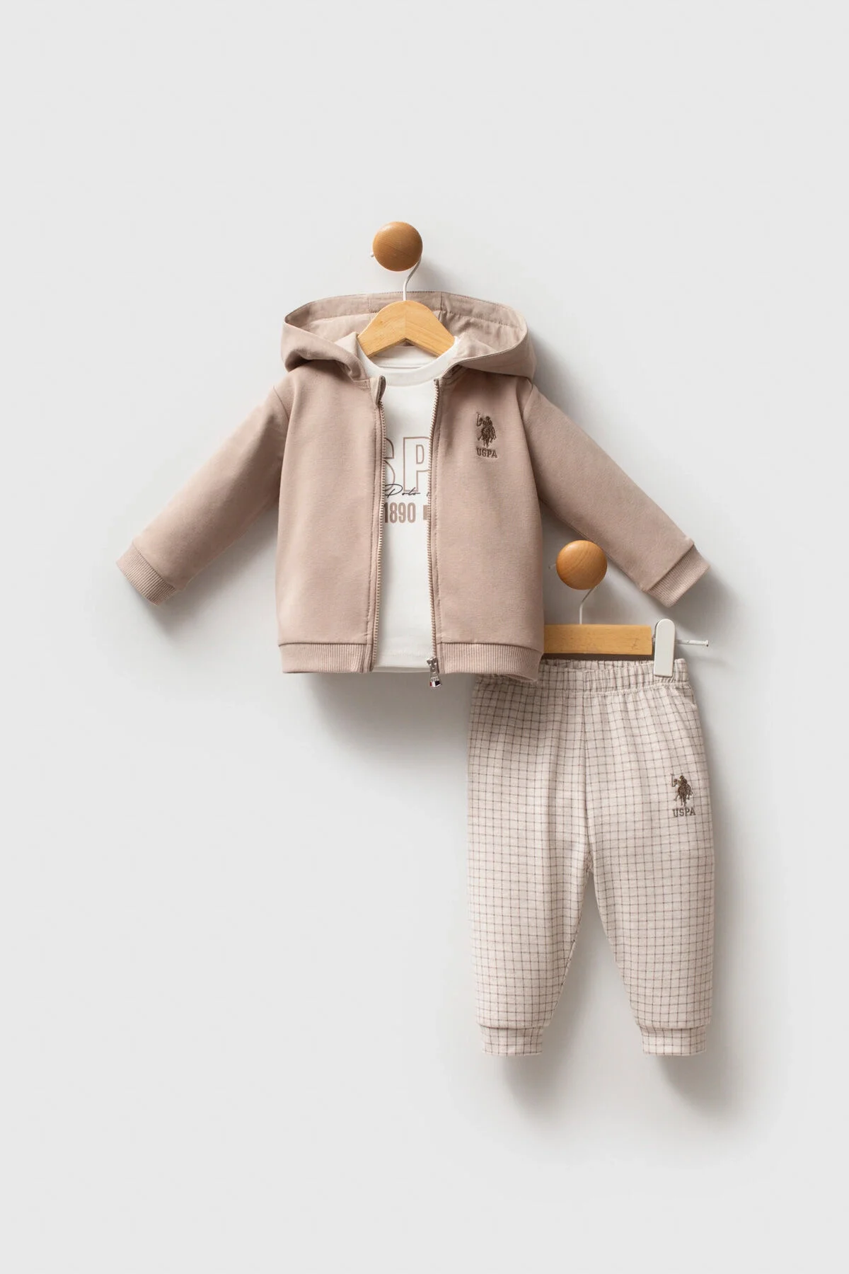 U.S. Polo Assn Erkek Bebek Kahverengi Takım