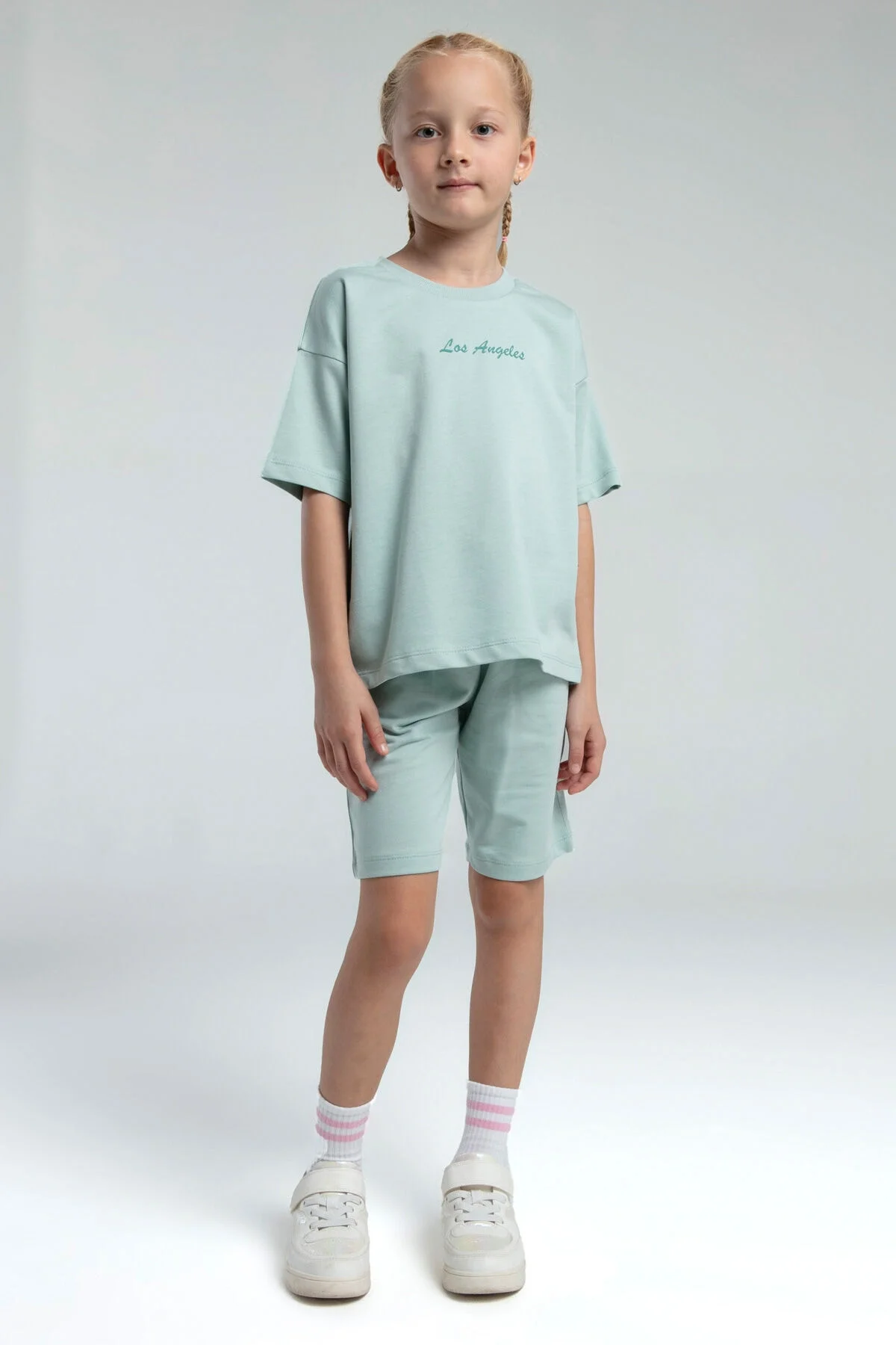 Rolypoly Kız Çocuk Yeşil Bermuda Takım