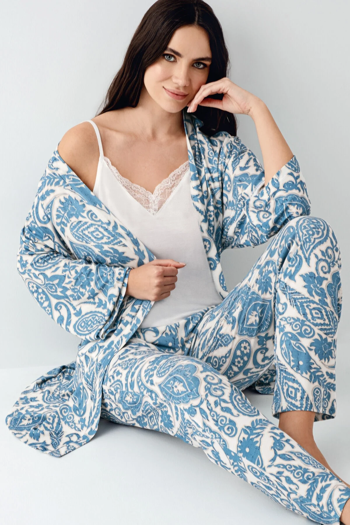 Pierre Cardin Kadın Beyaz Sabahlık