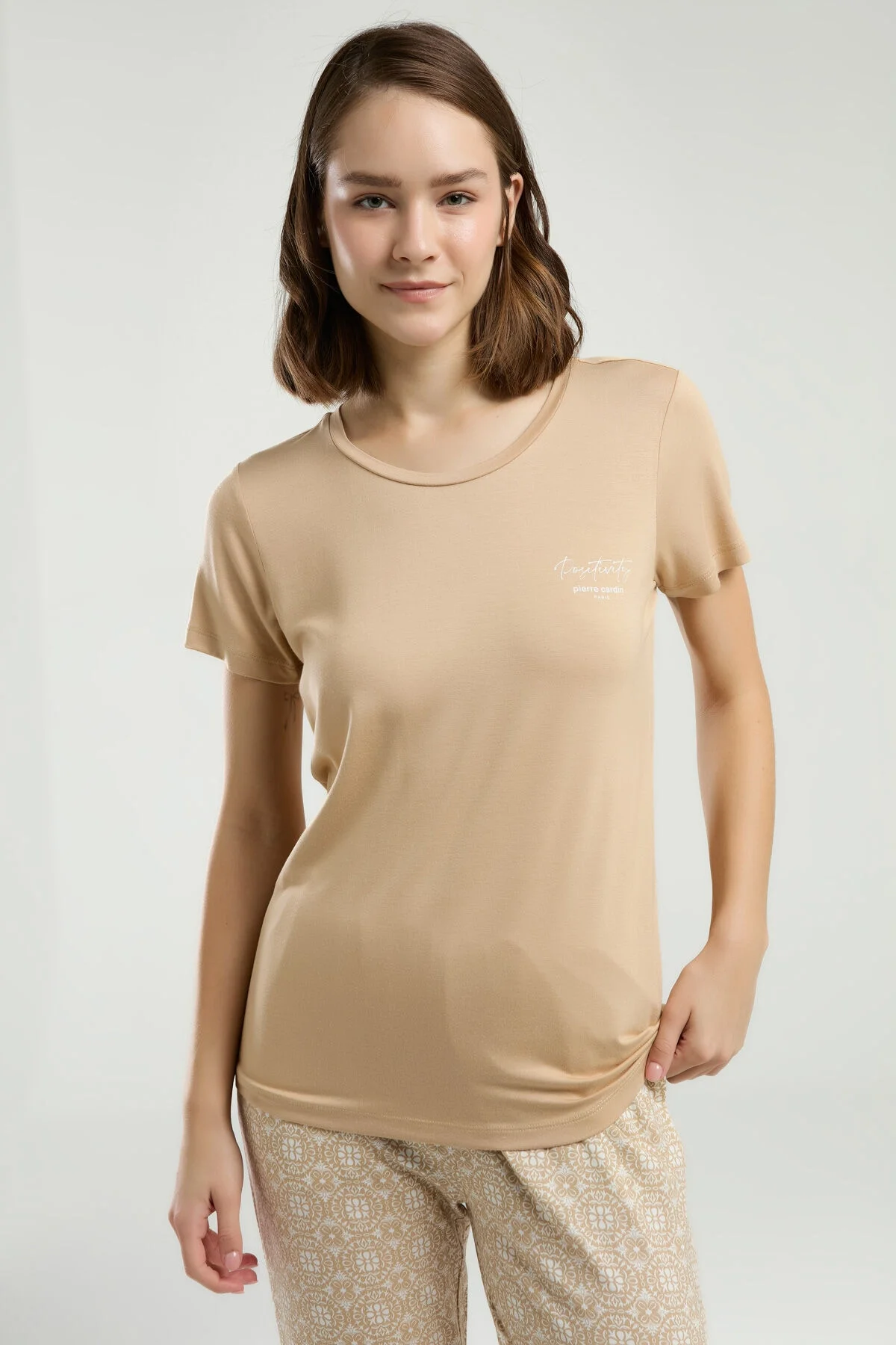 Pierre Cardin Kadın Krem Pijama Takımı