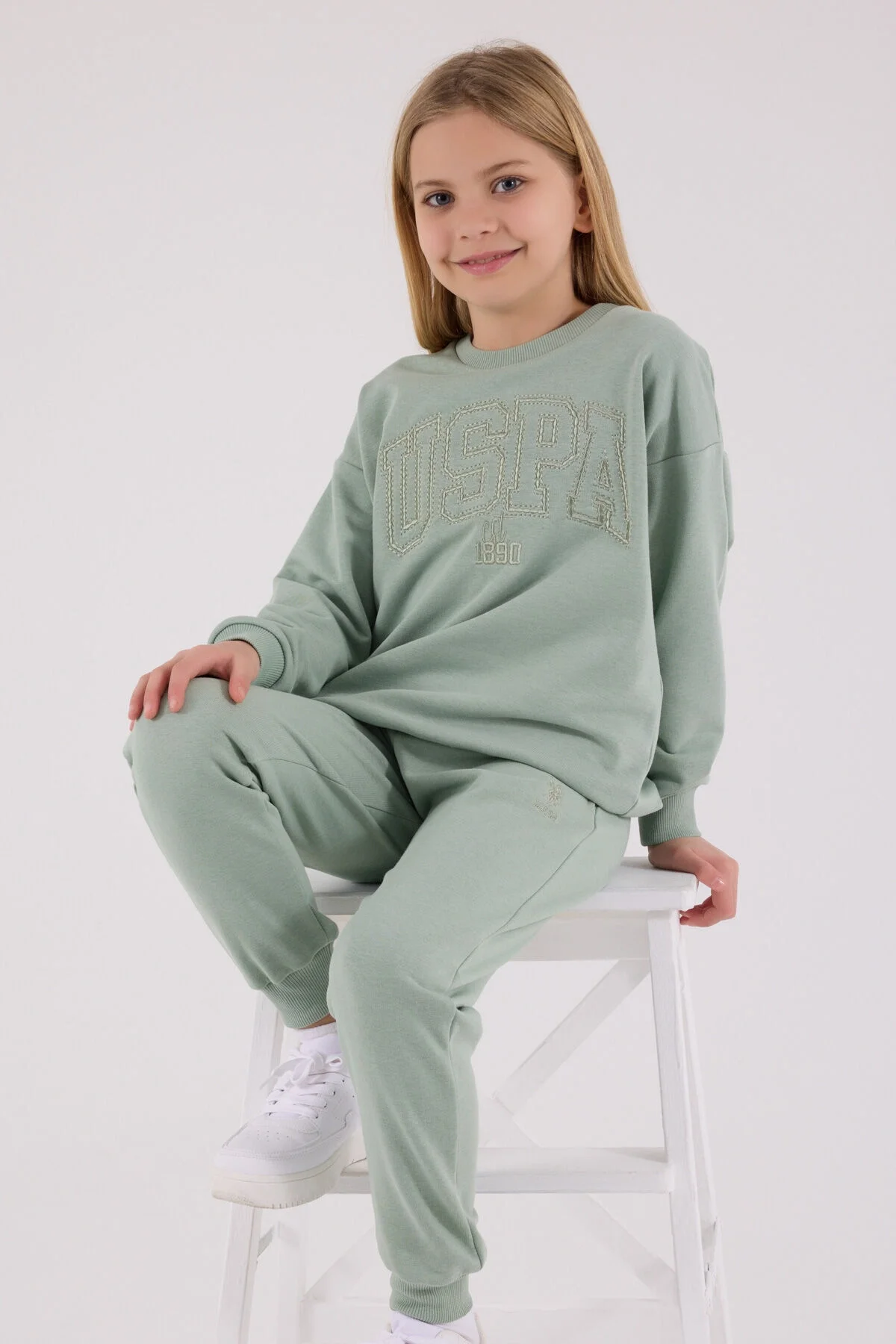 U.S. Polo Assn Kız Çocuk Yeşil Eşofman Takımı