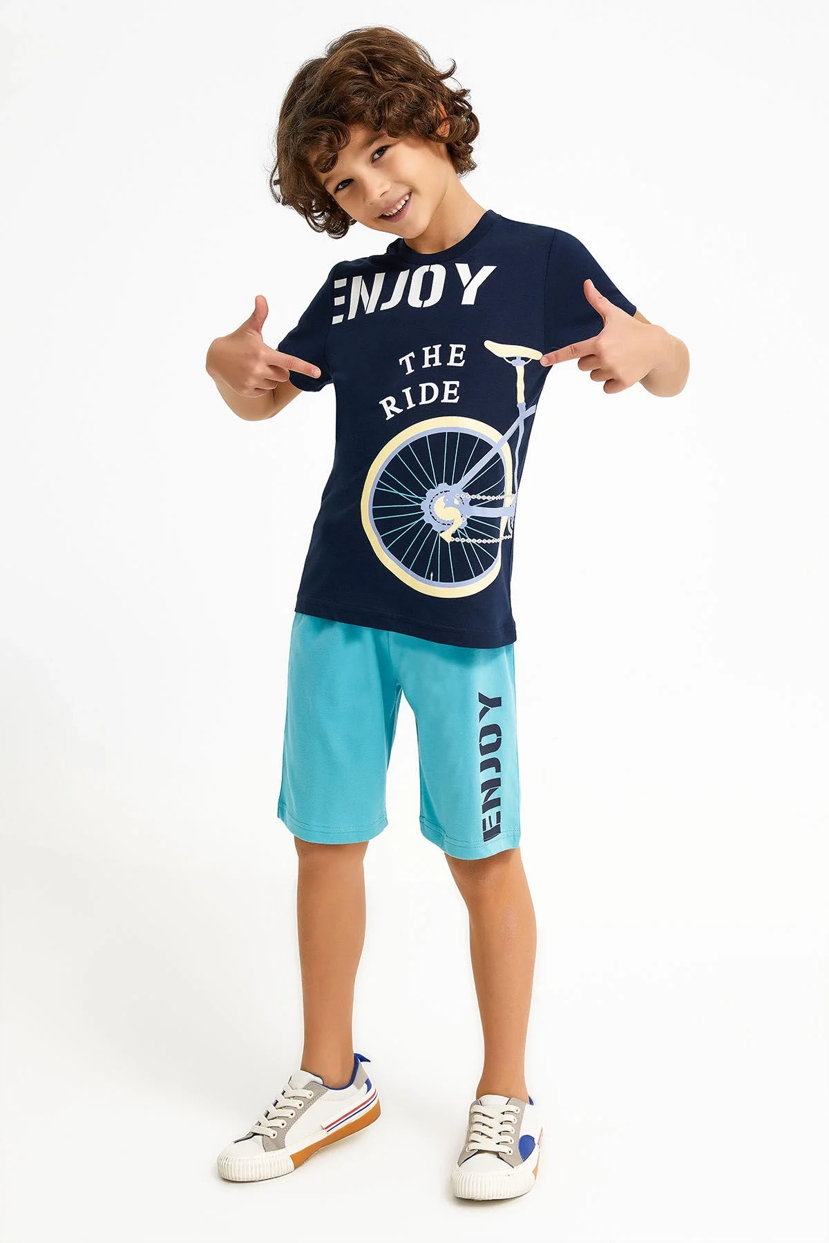 Rolypoly Erkek Çocuk Lacivert Bermuda Takım