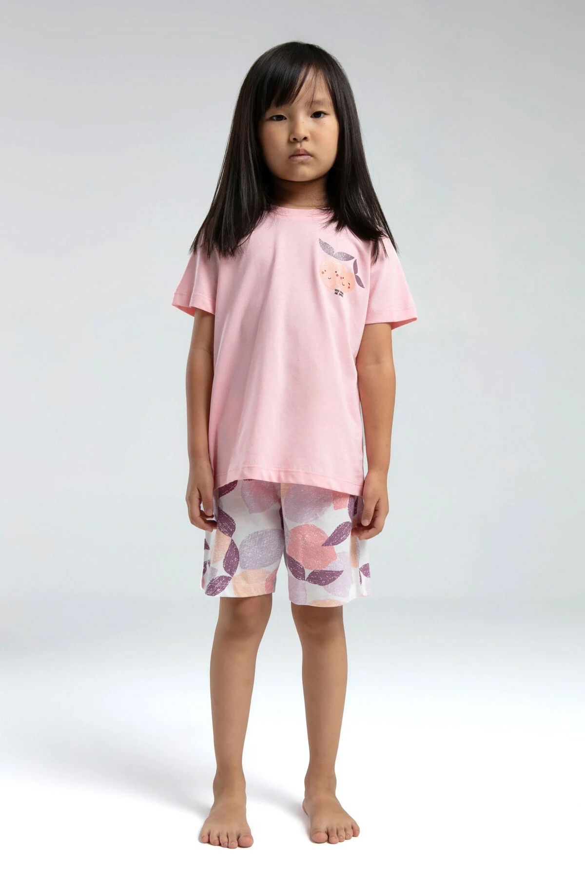 Rolypoly Kız Çocuk Pembe Şort Takım