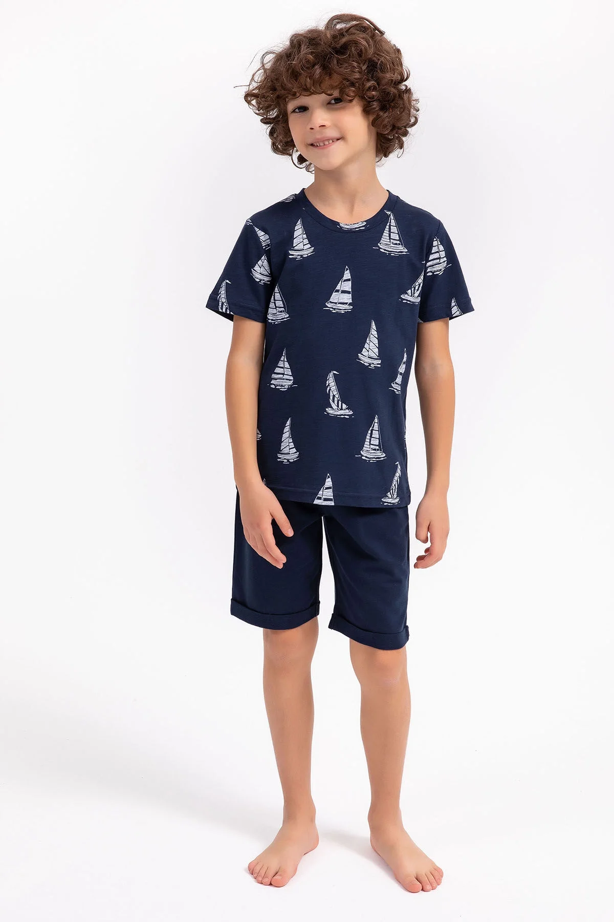 Arnetta Erkek Çocuk Lacivert Bermuda Takım