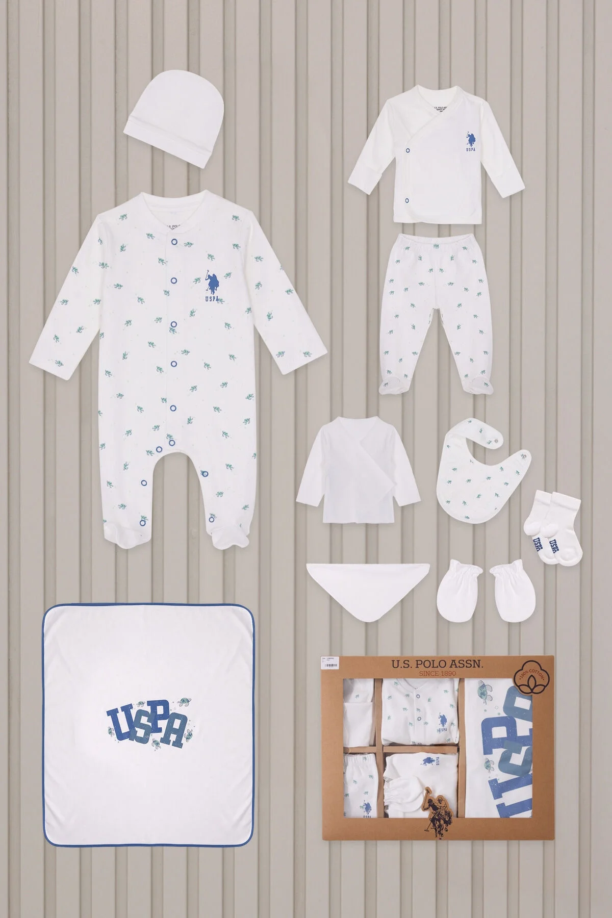 U.S. Polo Assn Erkek Bebek Beyaz Hastane Çıkışı