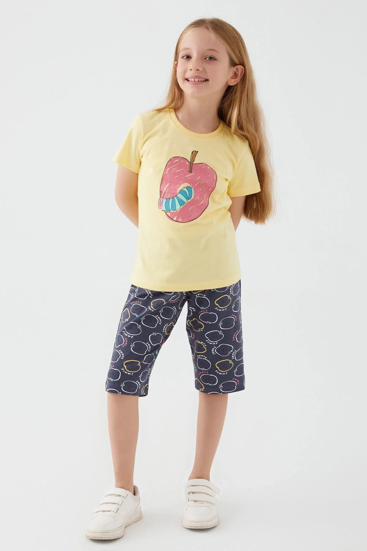 Rolypoly Kız Çocuk Sarı Kapri Takımı