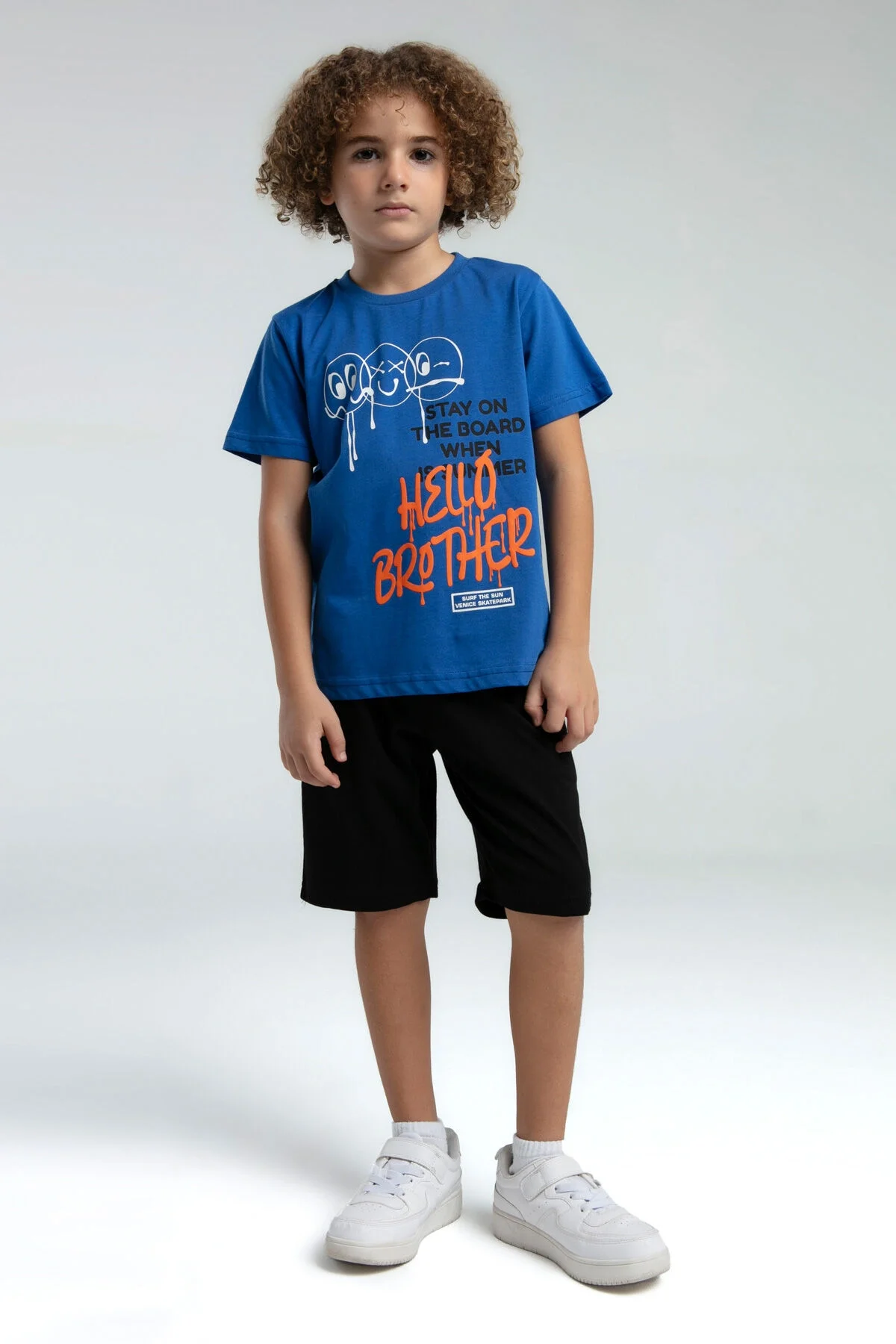 Rolypoly Erkek Çocuk Mavi Bermuda Takım