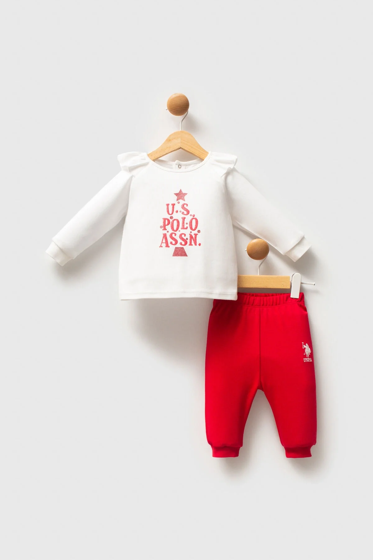 U.S. Polo Assn Kız Bebek Beyaz Takım