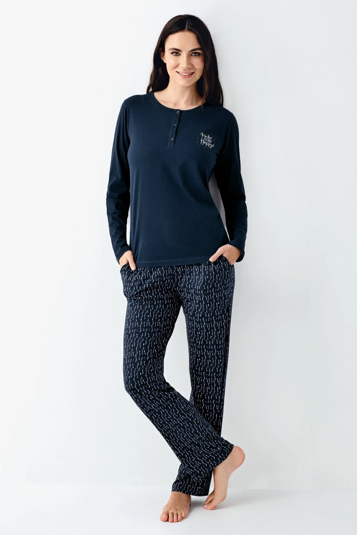 Arnetta Kadın Lacivert Pijama Takımı