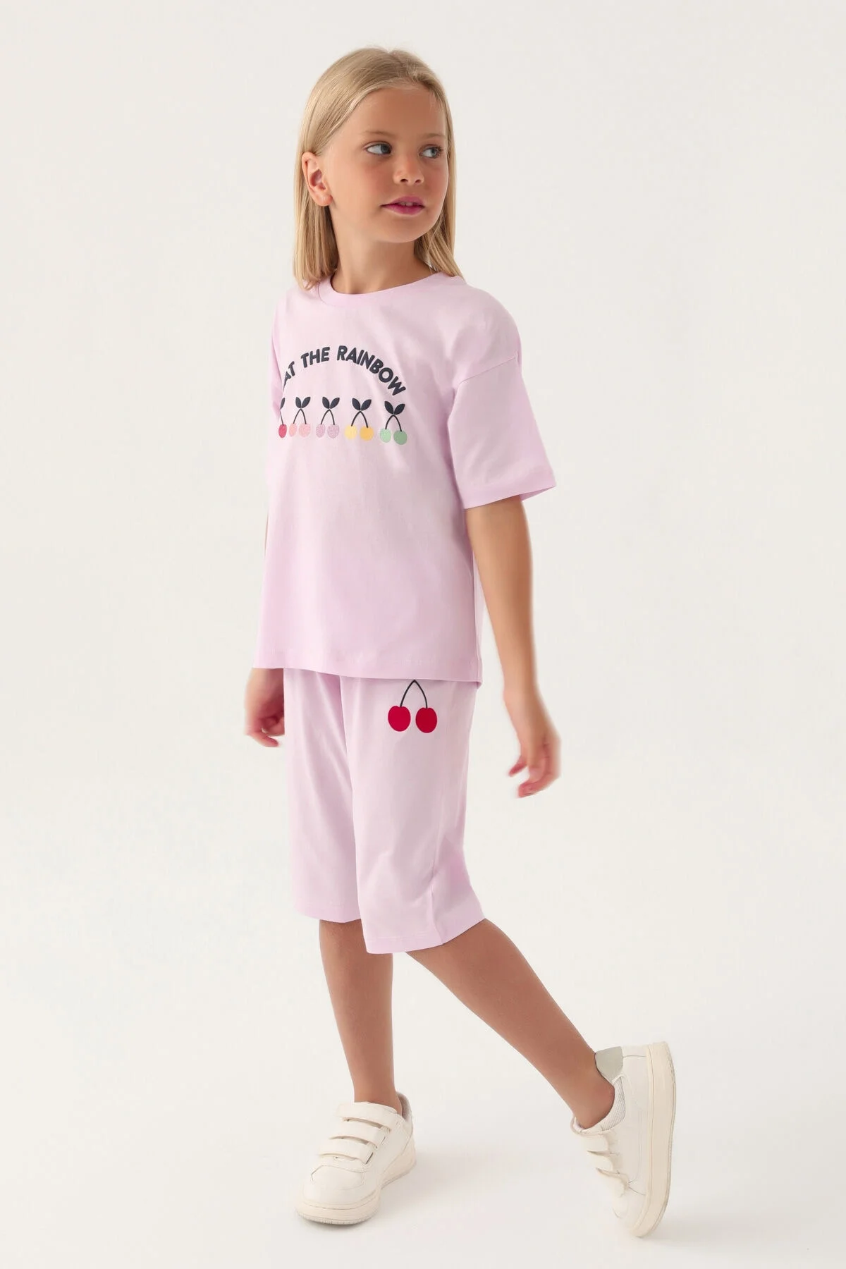 Rolypoly Kız Çocuk Mor Kapri Takımı