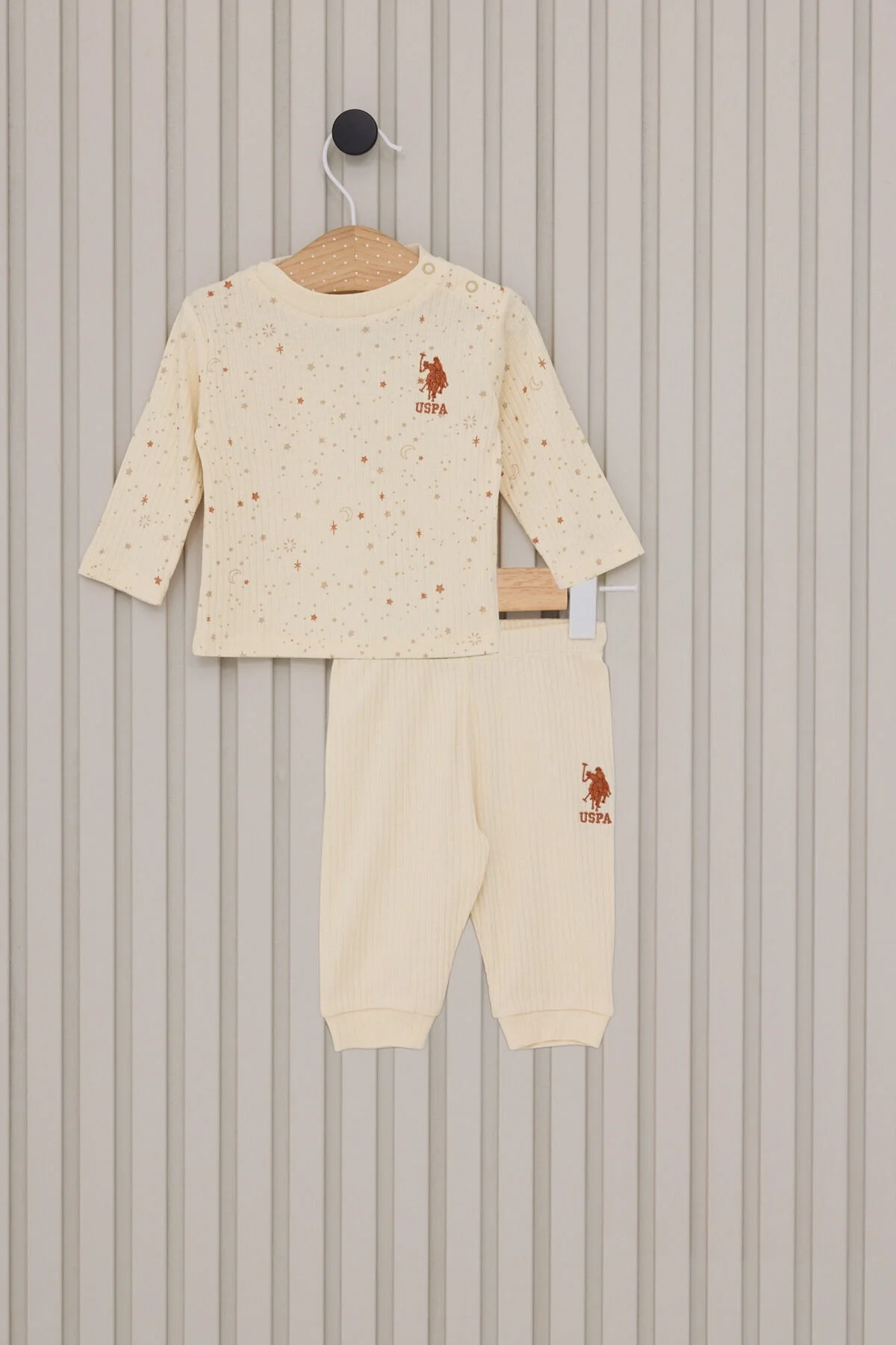 U.S. Polo Assn Kız Bebek Krem Takım