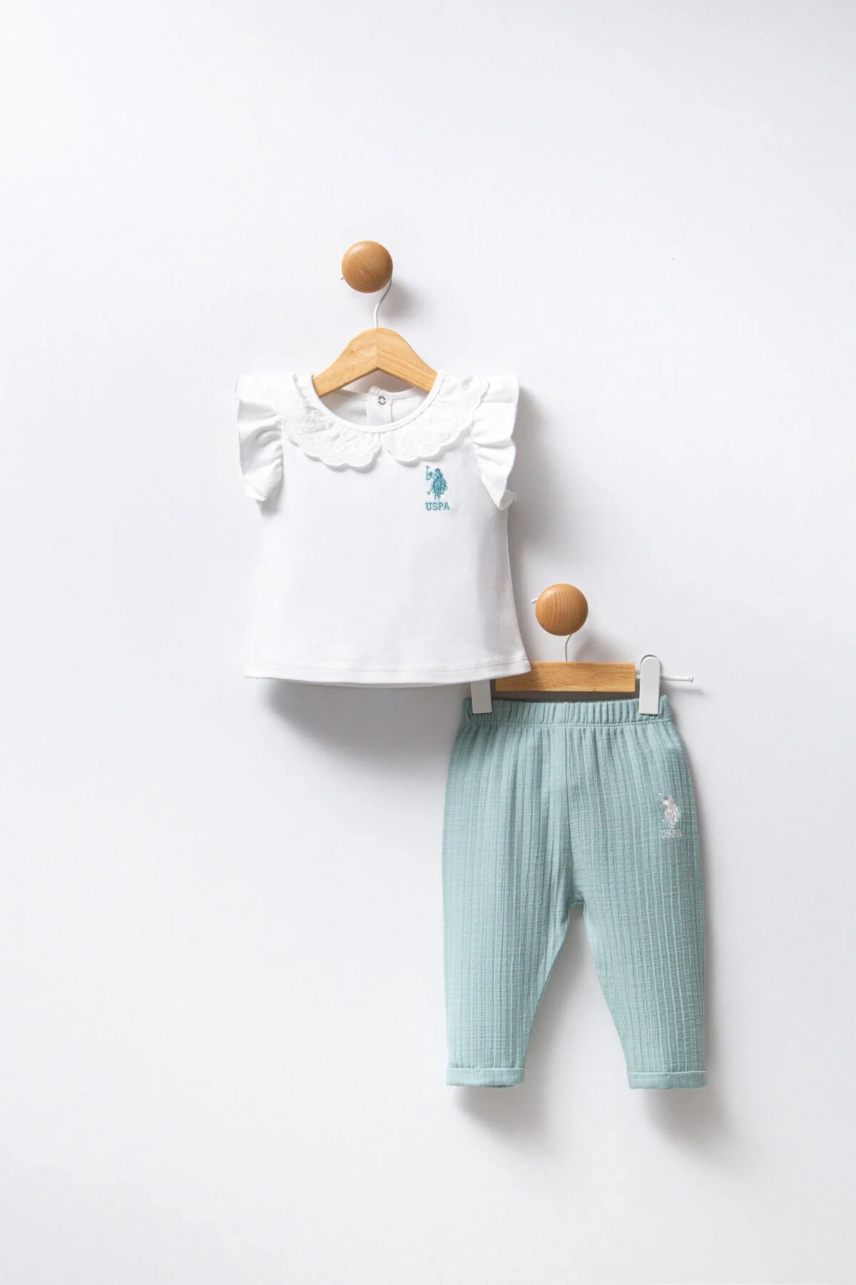 U.S. Polo Assn Kız Bebek Beyaz Takım