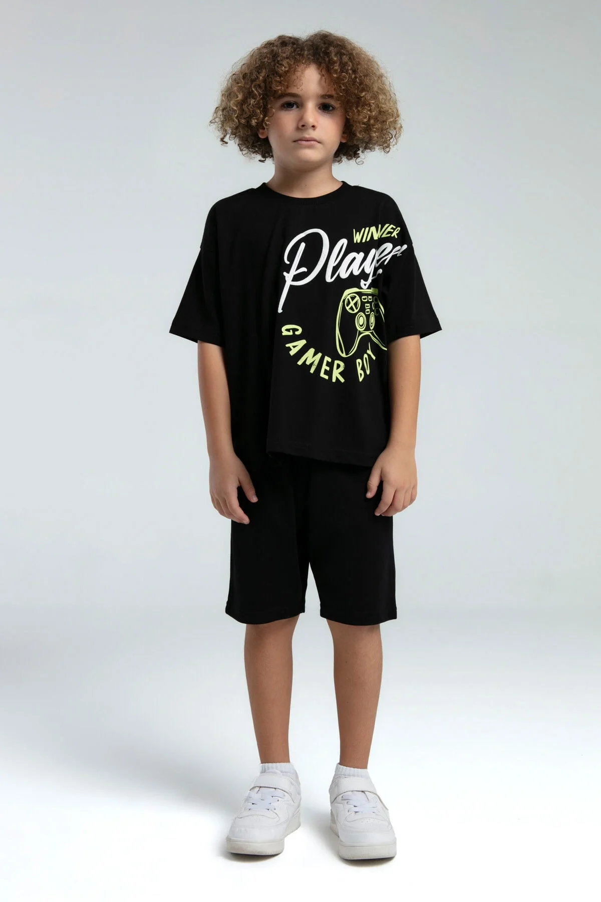 Rolypoly Erkek Çocuk Siyah Bermuda Takım