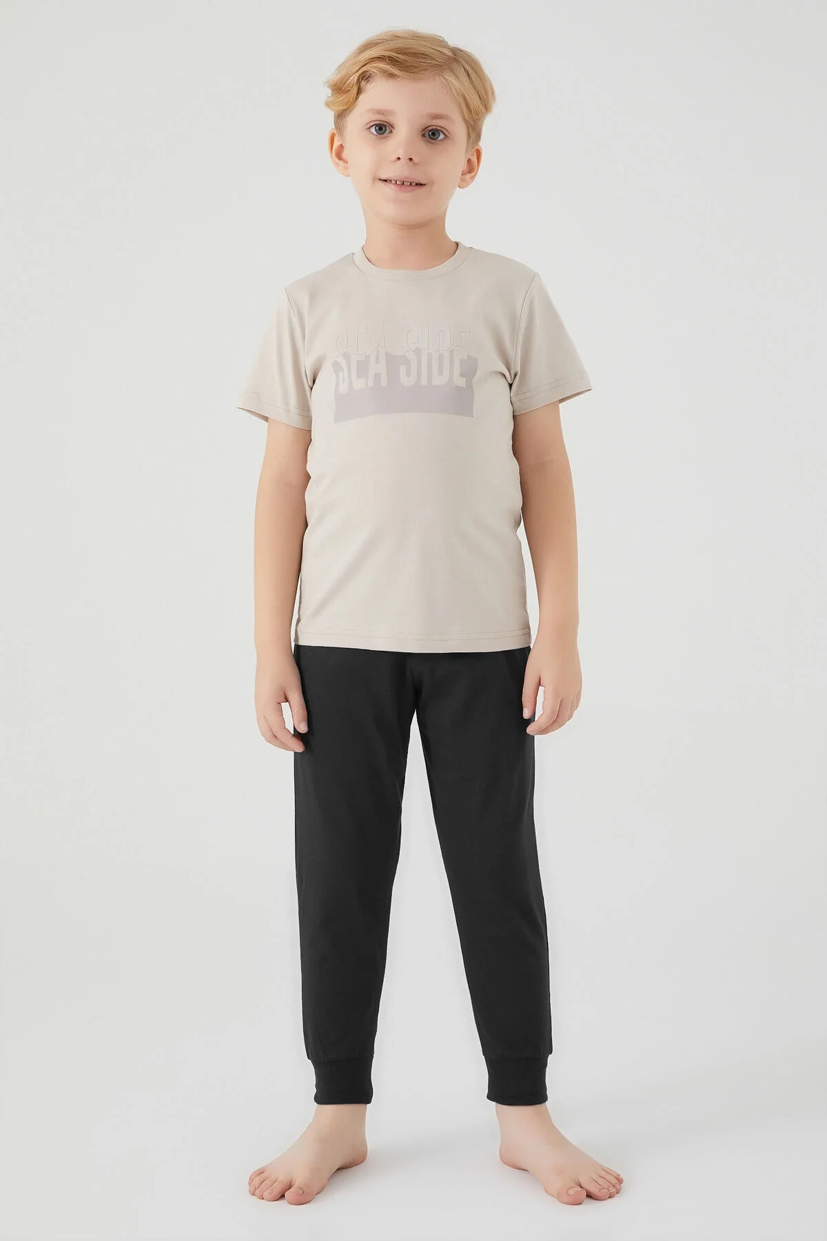 Rolypoly Erkek Çocuk Gri Pijama Takımı