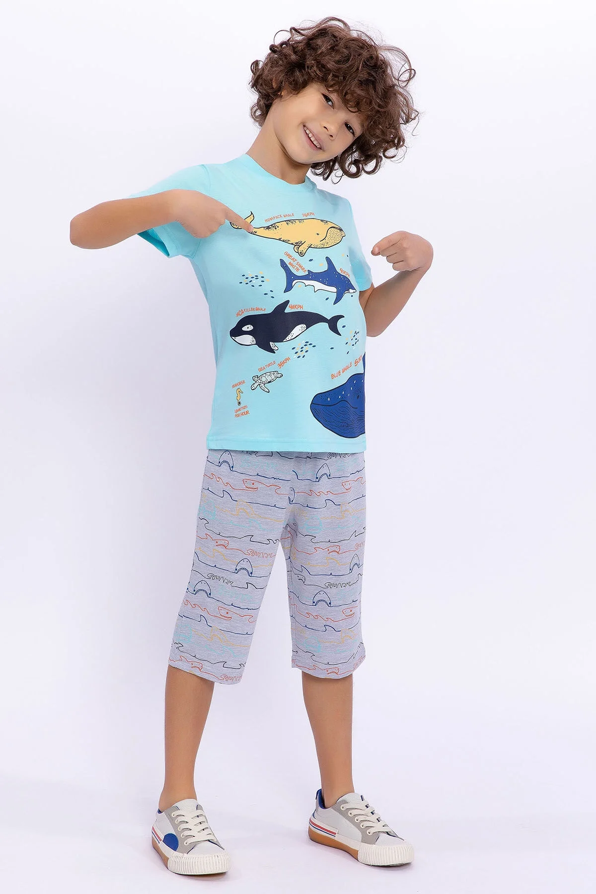 Rolypoly Erkek Çocuk Mavi Kapri Takım