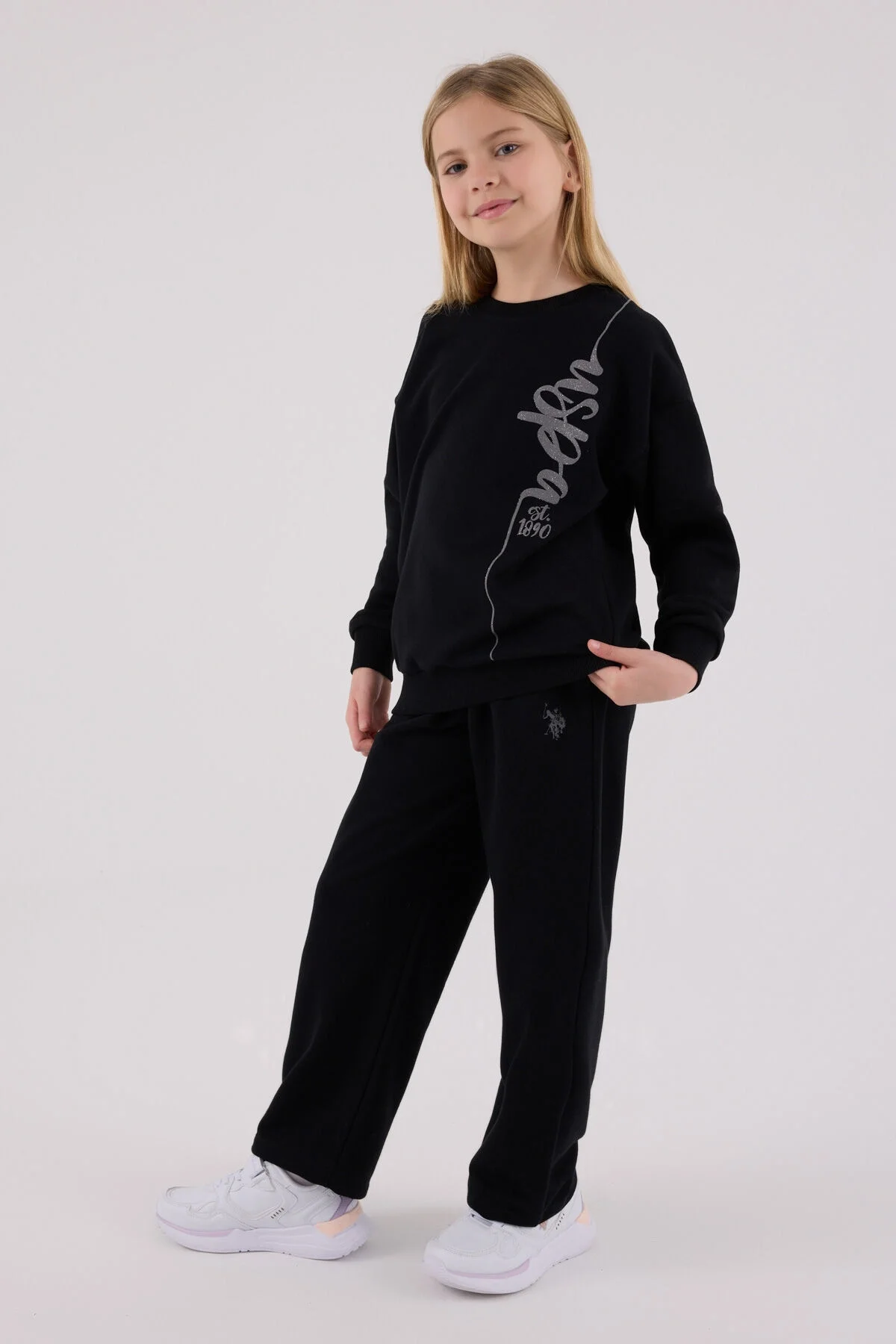 U.S. Polo Assn Kız Çocuk Siyah Eşofman Takımı