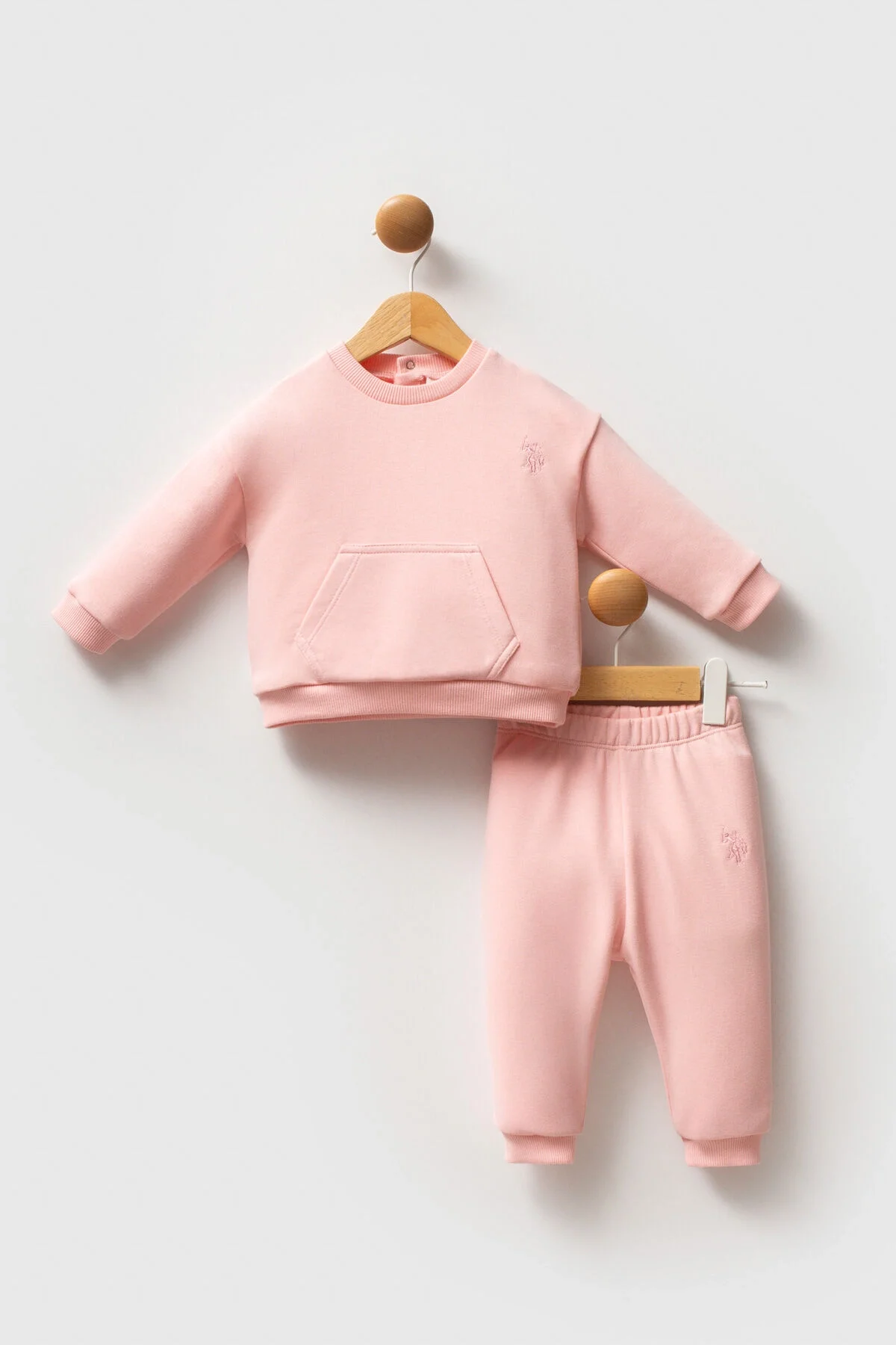 U.S. Polo Assn Kız Bebek Pembe Takım