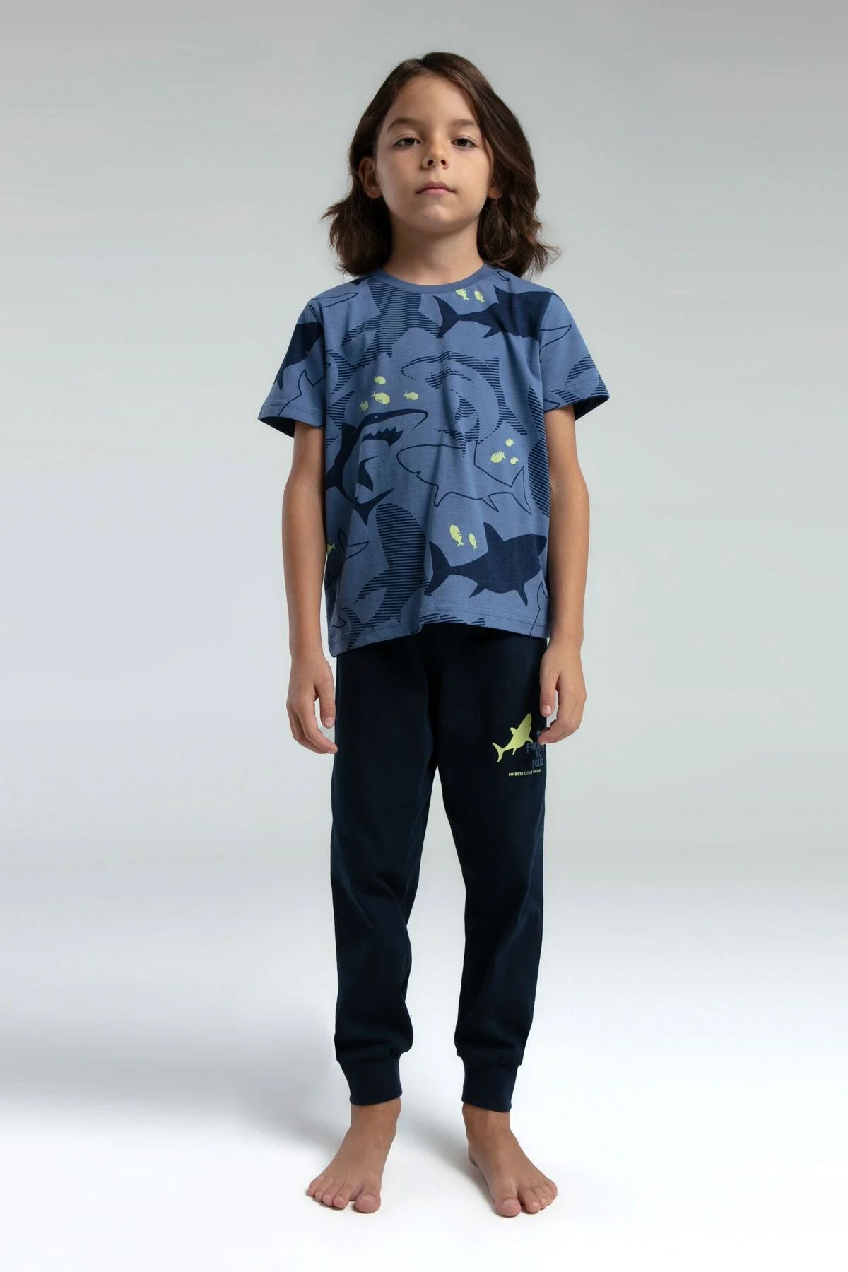 Rolypoly Erkek Çocuk Mavi Pijama Takımı