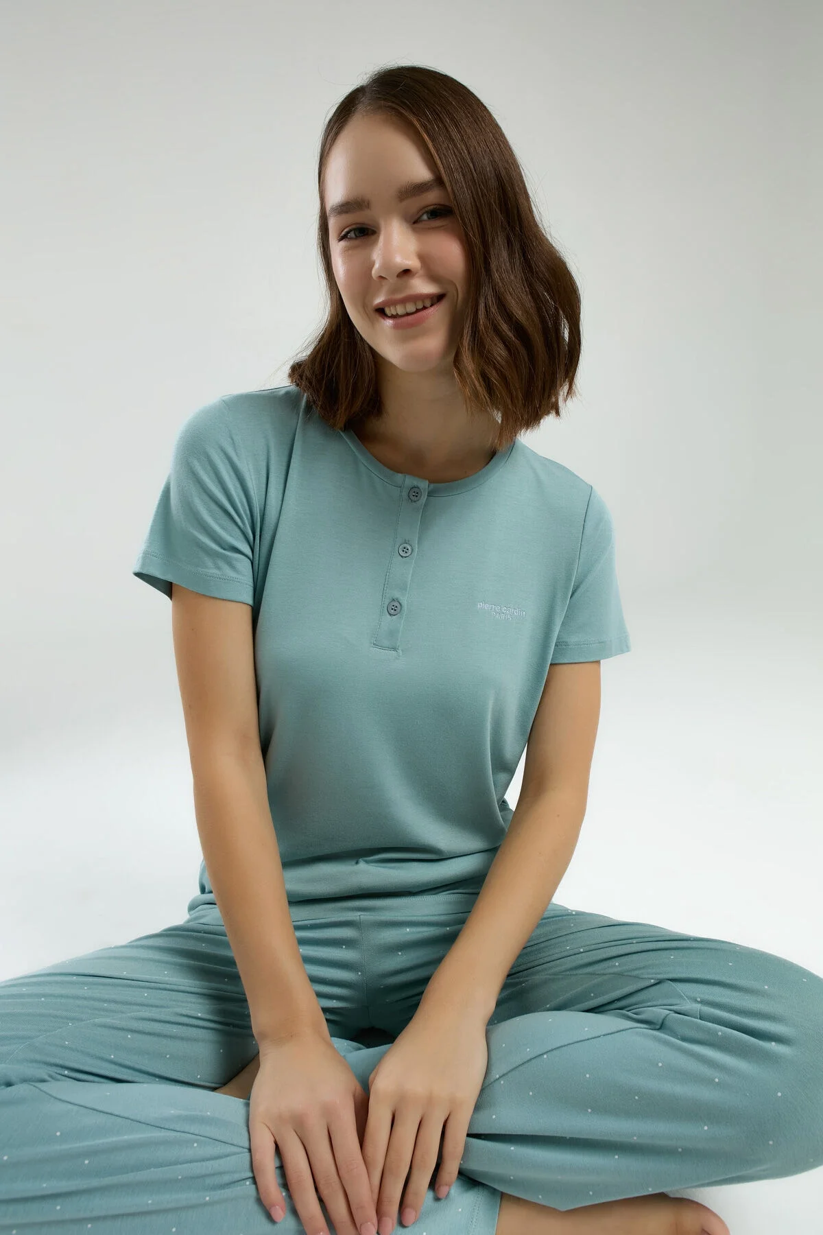 Pierre Cardin Kadın Yeşil Pijama Takımı