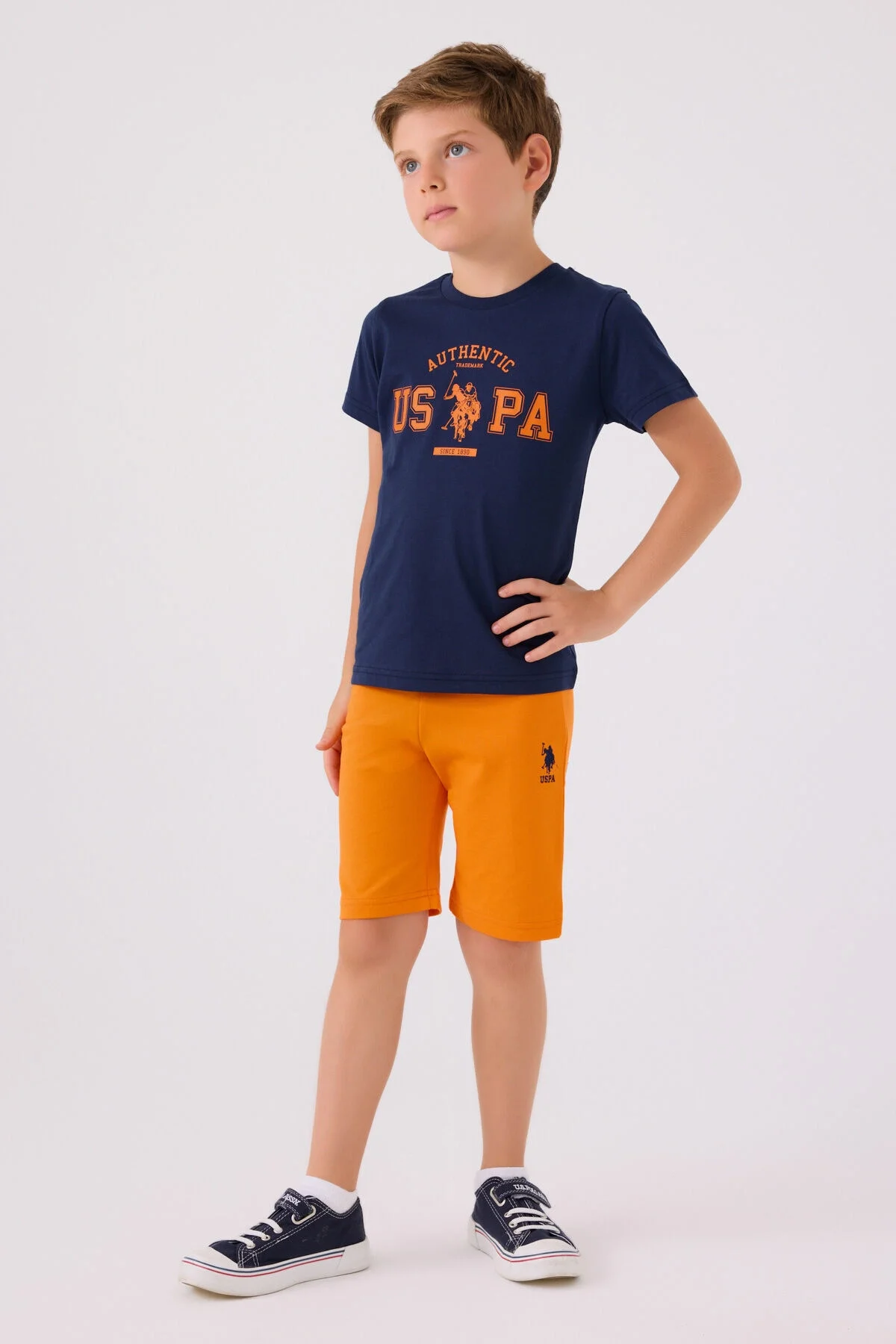 U.S. Polo Assn Erkek Çocuk Lacivert Bermuda Takım