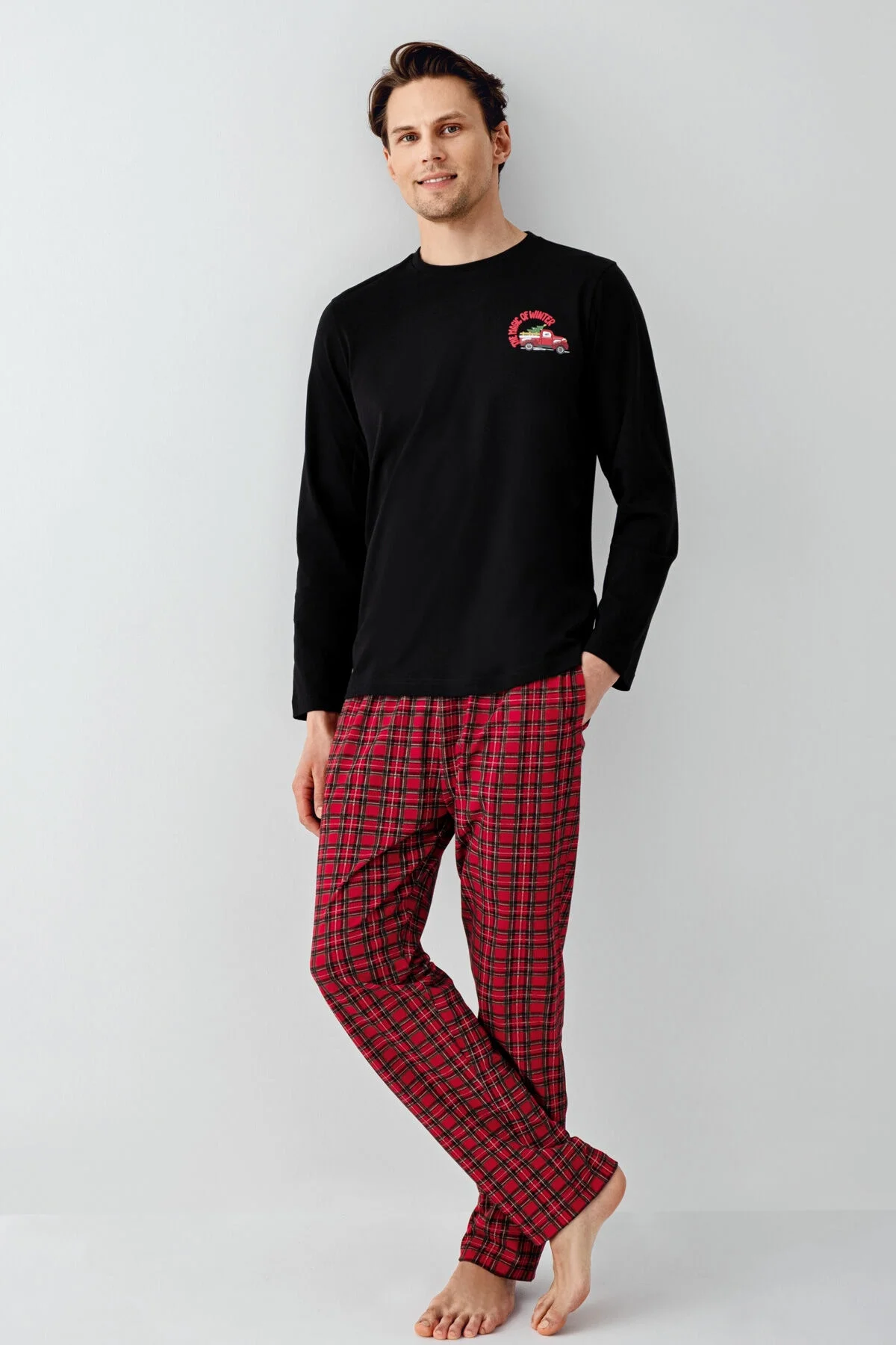 Arnetta Erkek Siyah Pijama Takımı