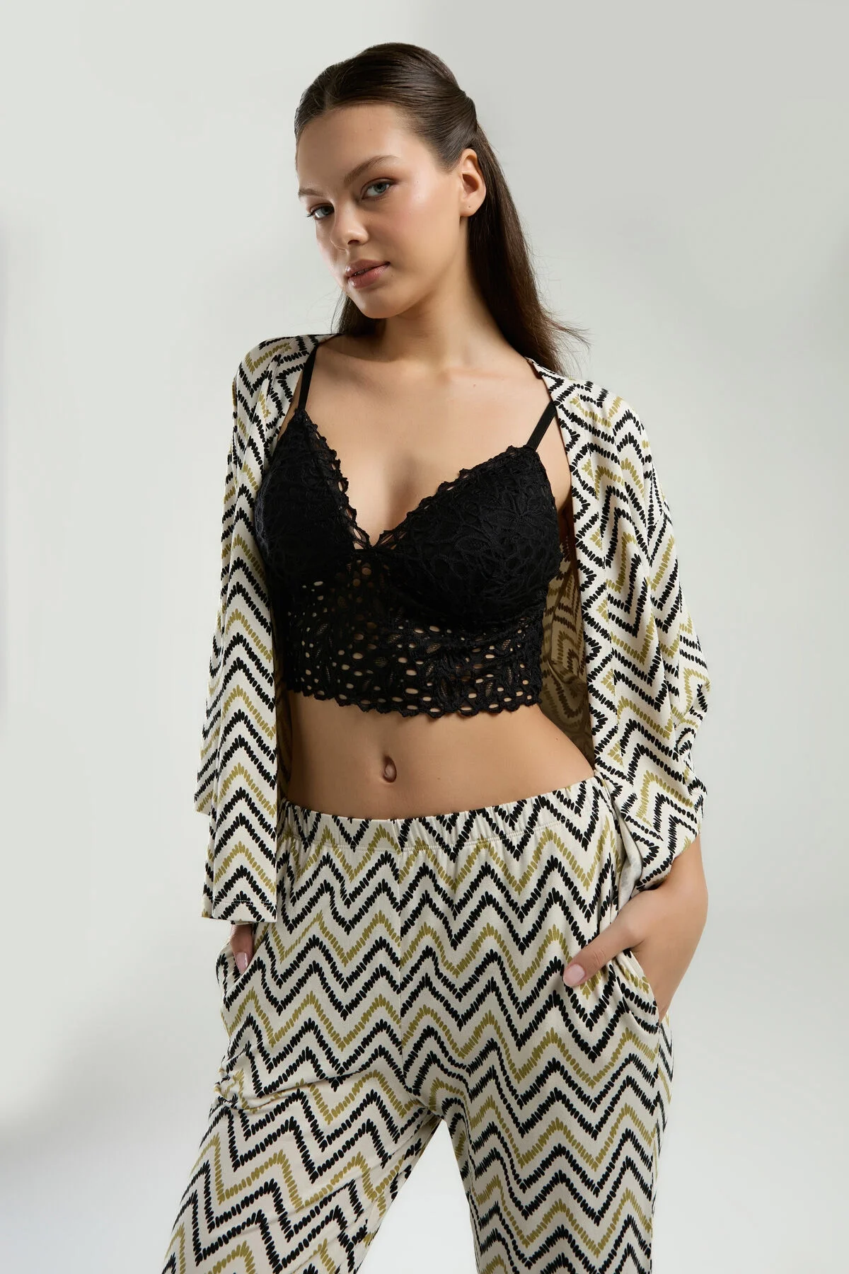 Arnetta Kadın Yeşil 3'Lü Pijama Takımı