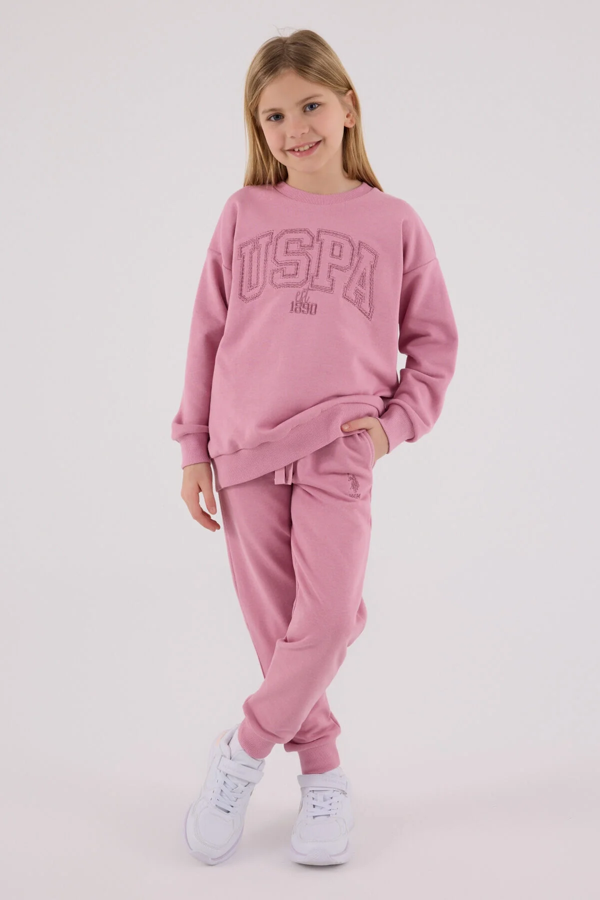 U.S. Polo Assn Kız Çocuk Pembe Eşofman Takımı